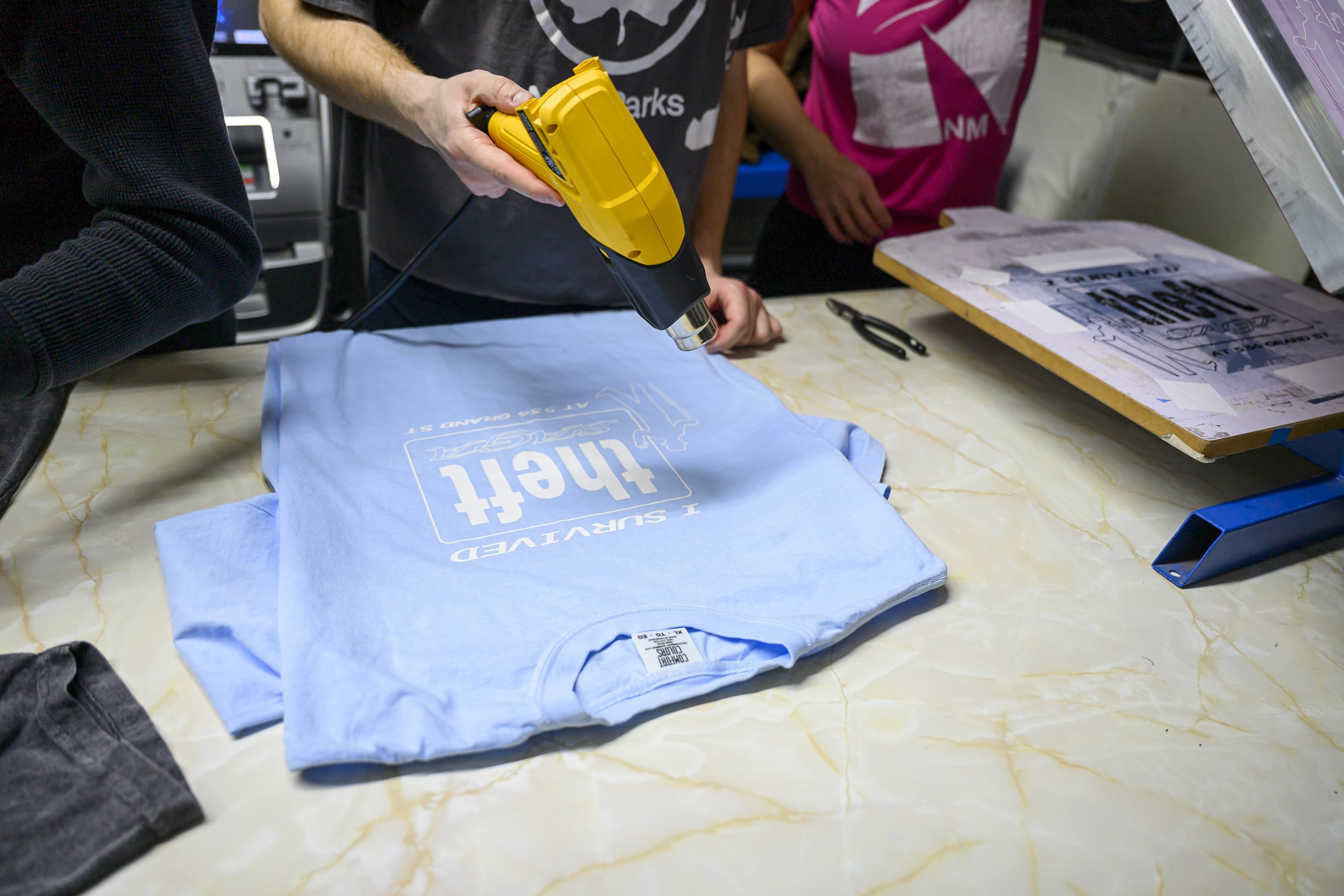 My shirt at the end of the screenprinting process