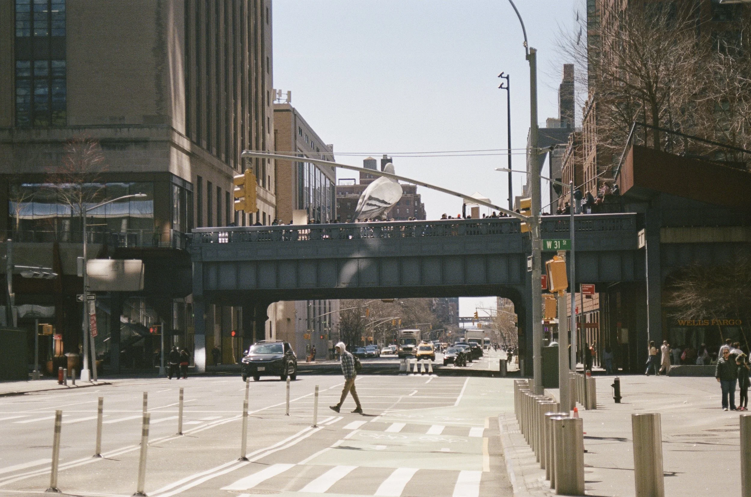 Dinosaur is visible for a few blocks along 10th Avenue