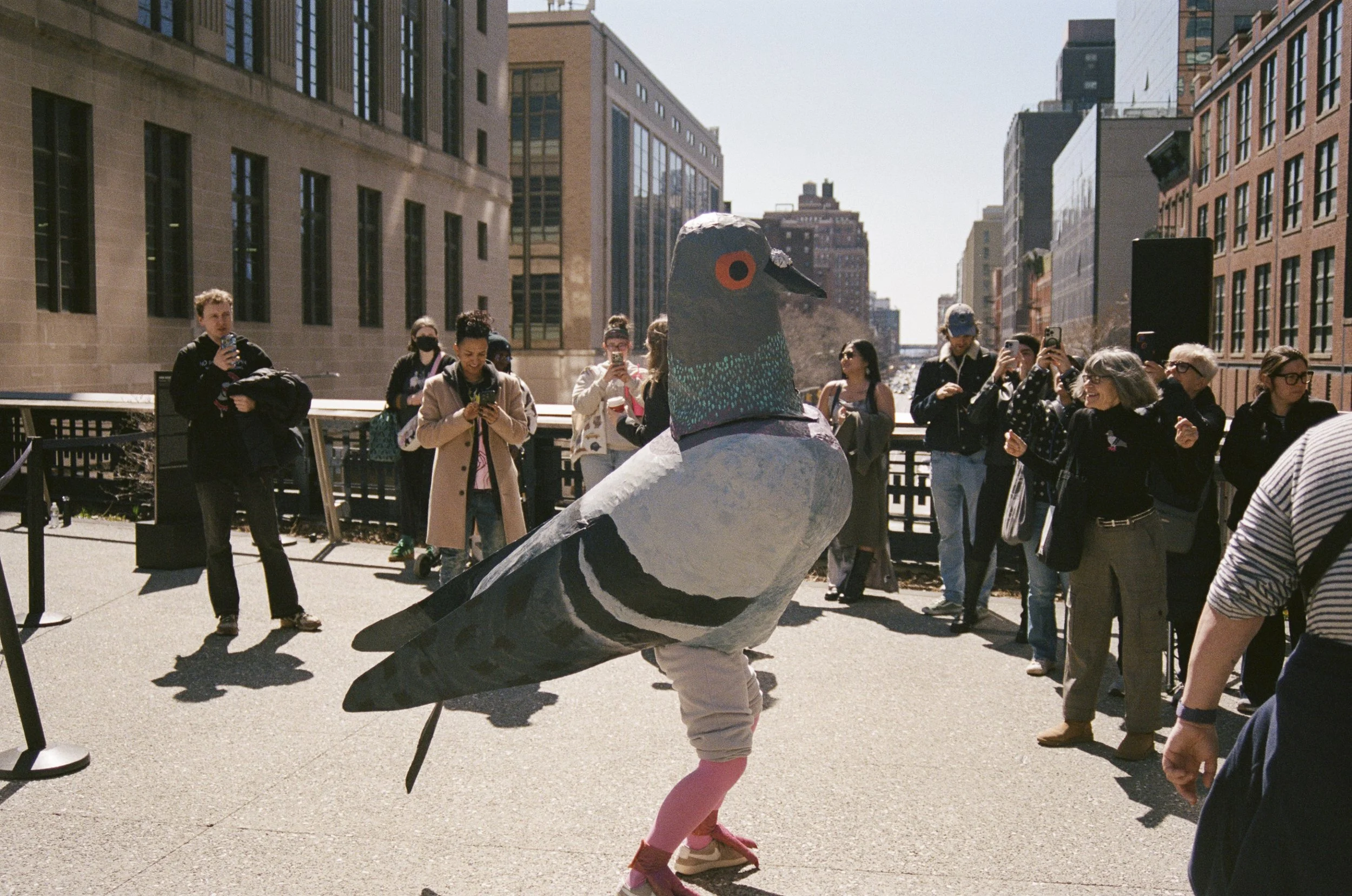 Pigeon (Miriam Abrahams) dances during a DJ set