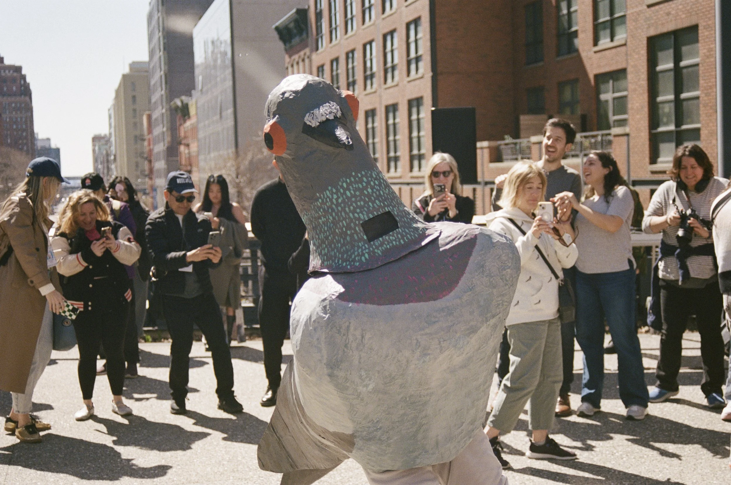 Pigeon (Miriam Abrahams) dances during a DJ set