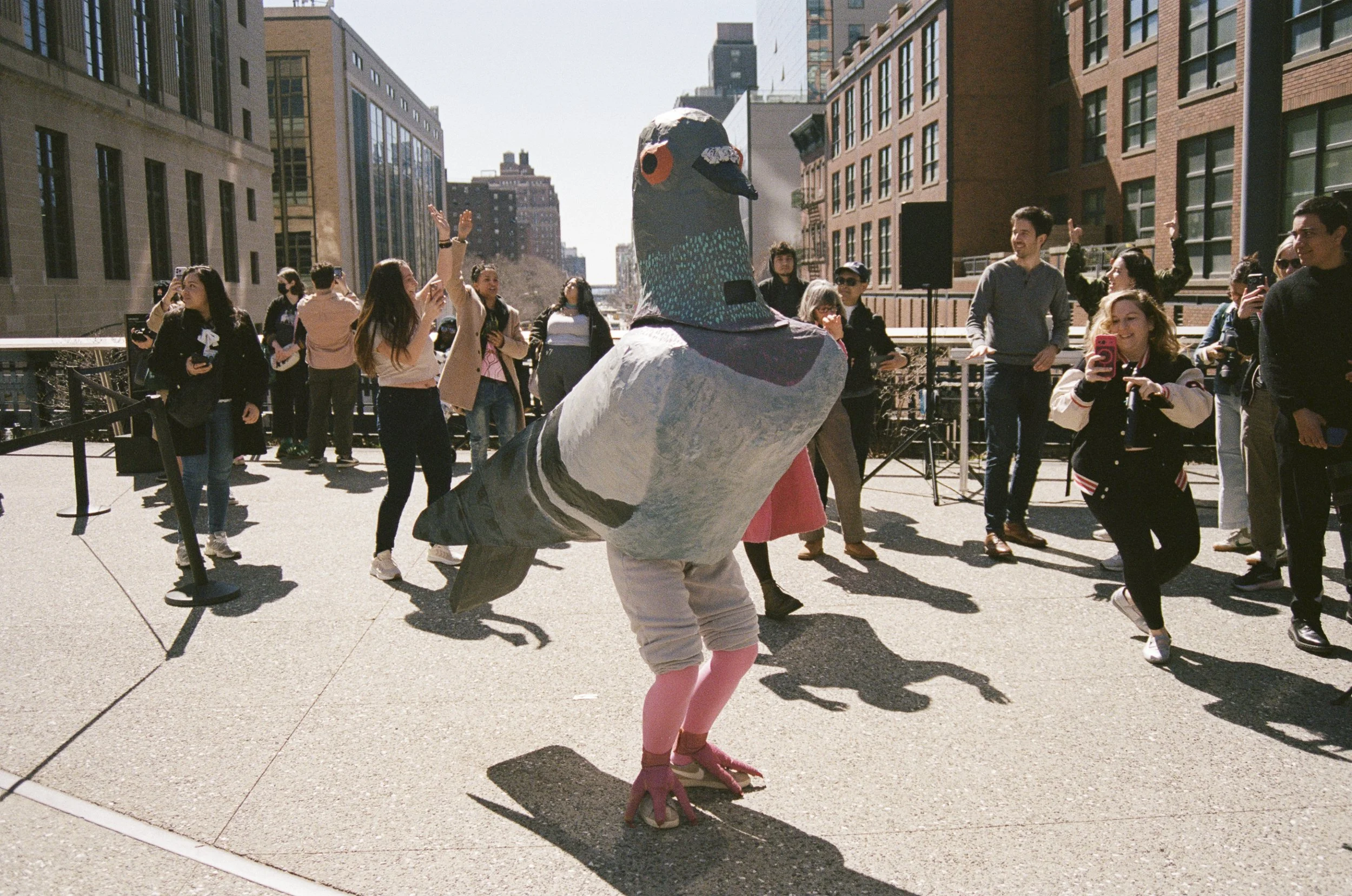 Pigeon (Miriam Abrahams) dances during a DJ set