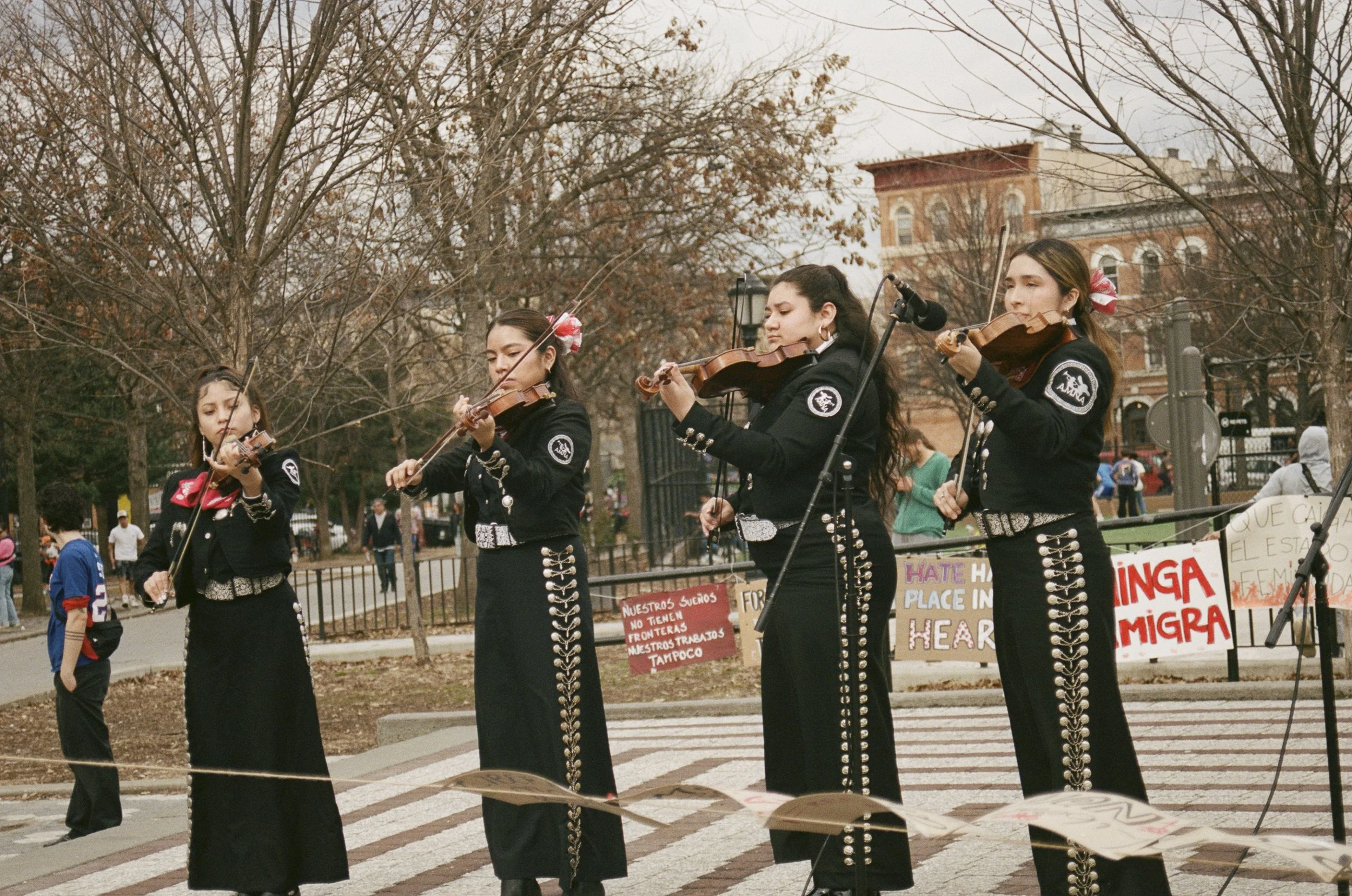 Mariachi Nuevo Amanecer during 2026 Women's Strike NYC Fest