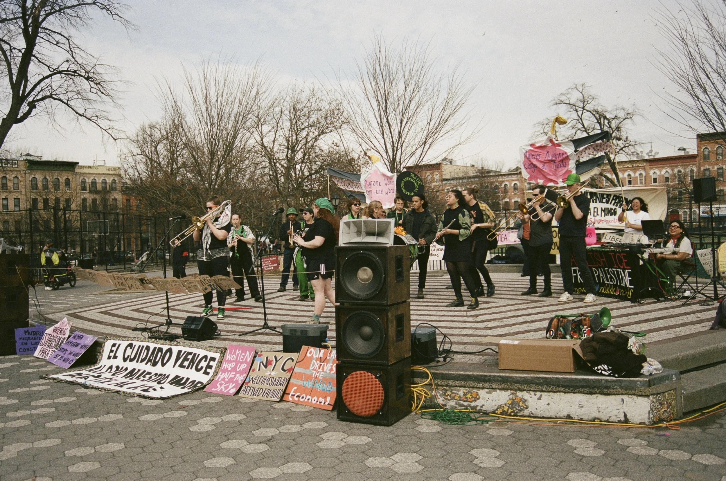 Rude Mechanical Orchestra during 2026 Women's Strike NYC Fest 