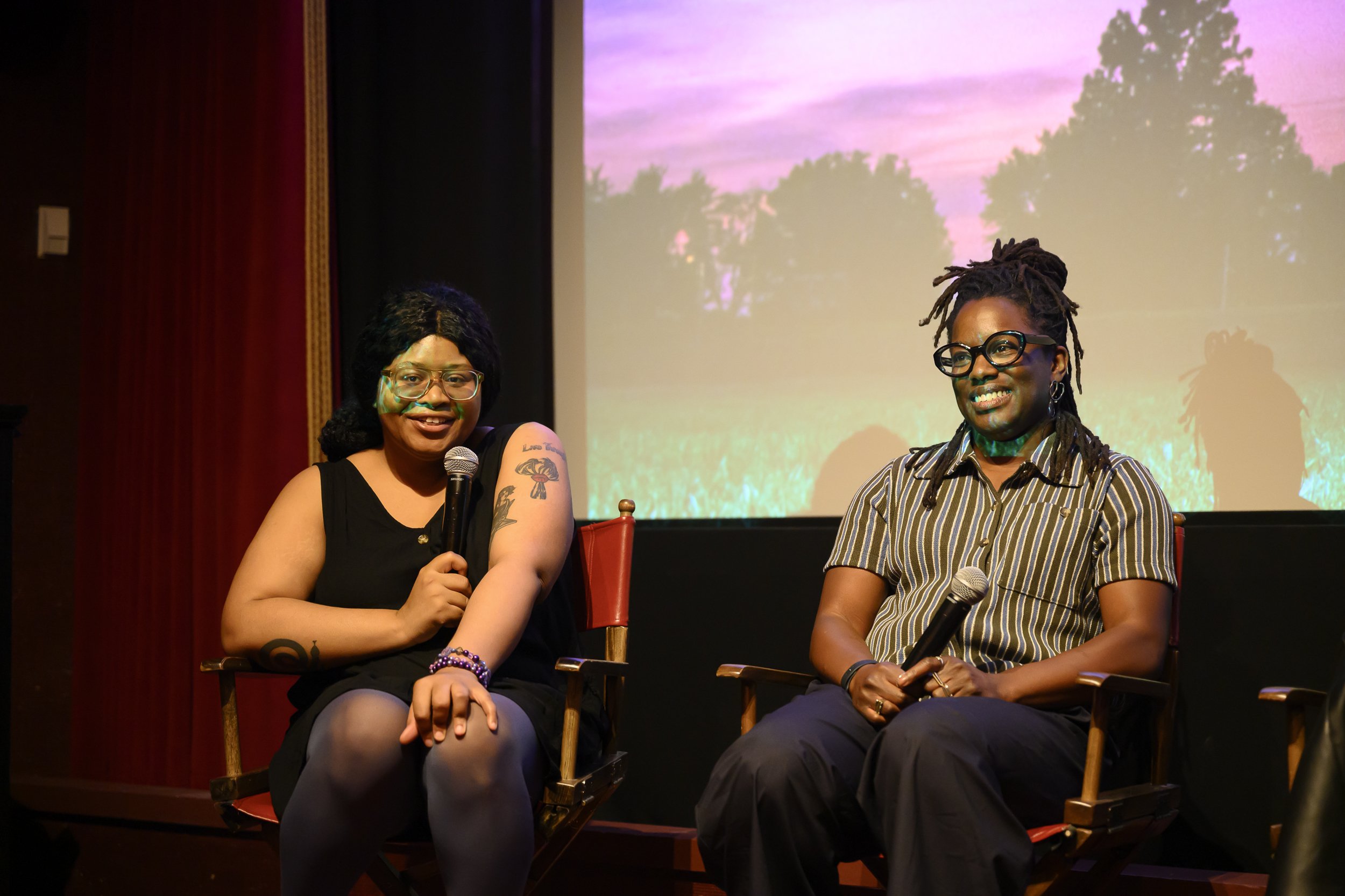 Jourdain Searles and filmmaker Shatara Michelle Ford