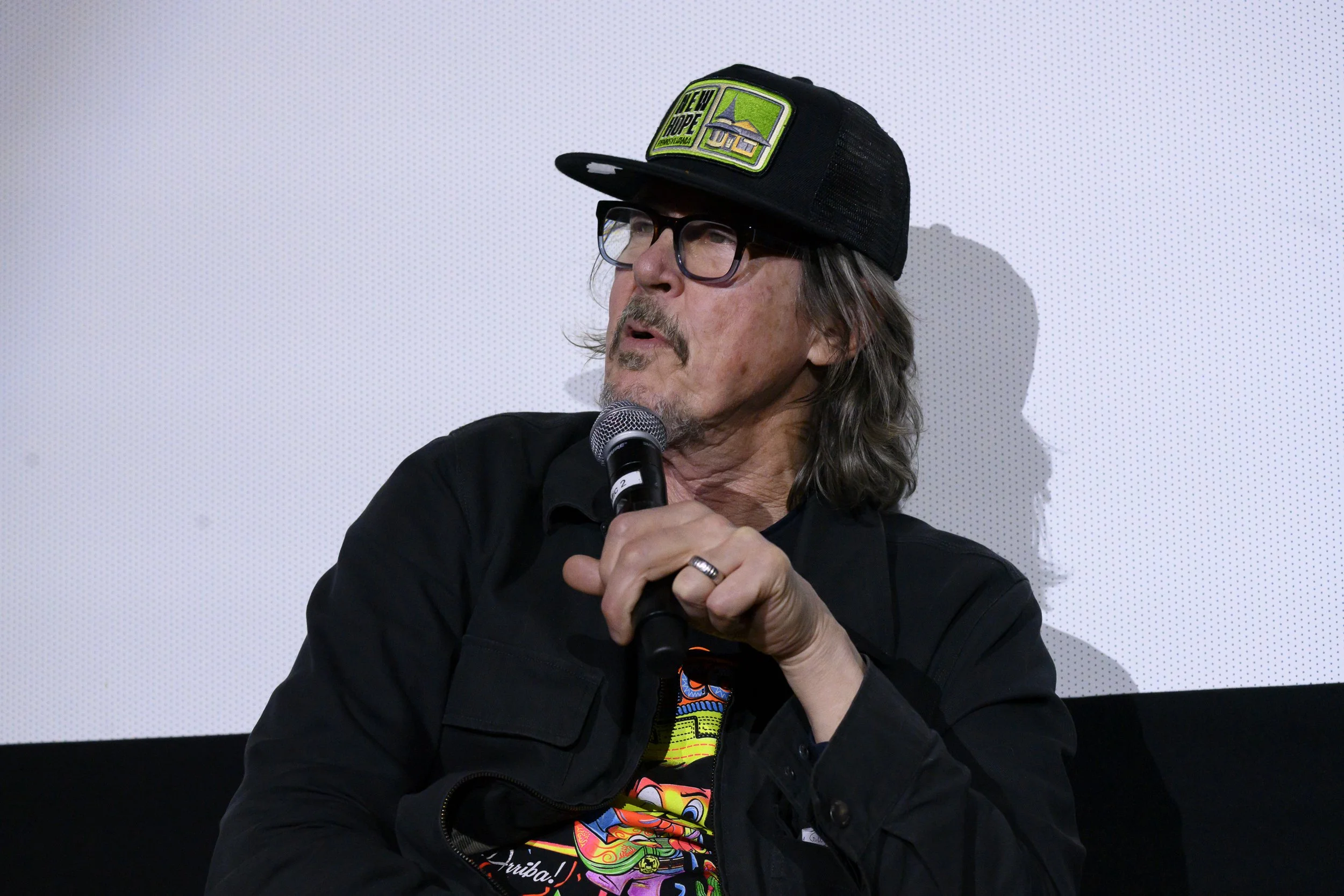 Gibby Haynes of Butthole Surfers during post screening panel