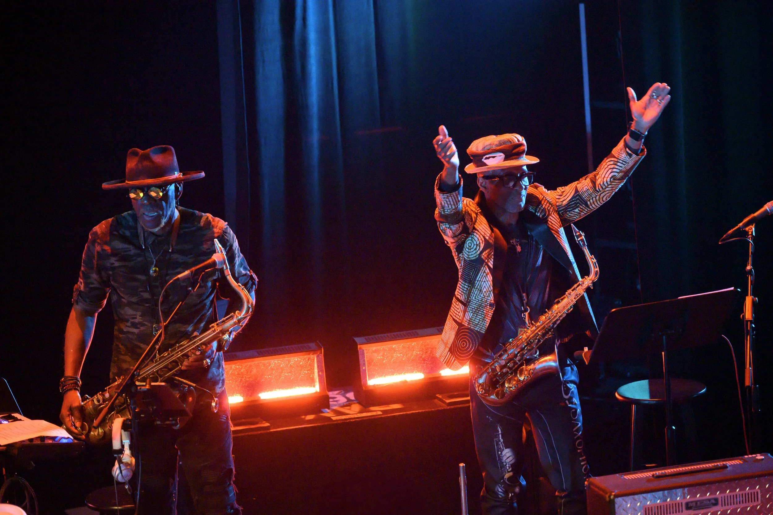 V. Jeffrey Smith and L A Blacksmith during Stevie: A Life in the Key of Songs
