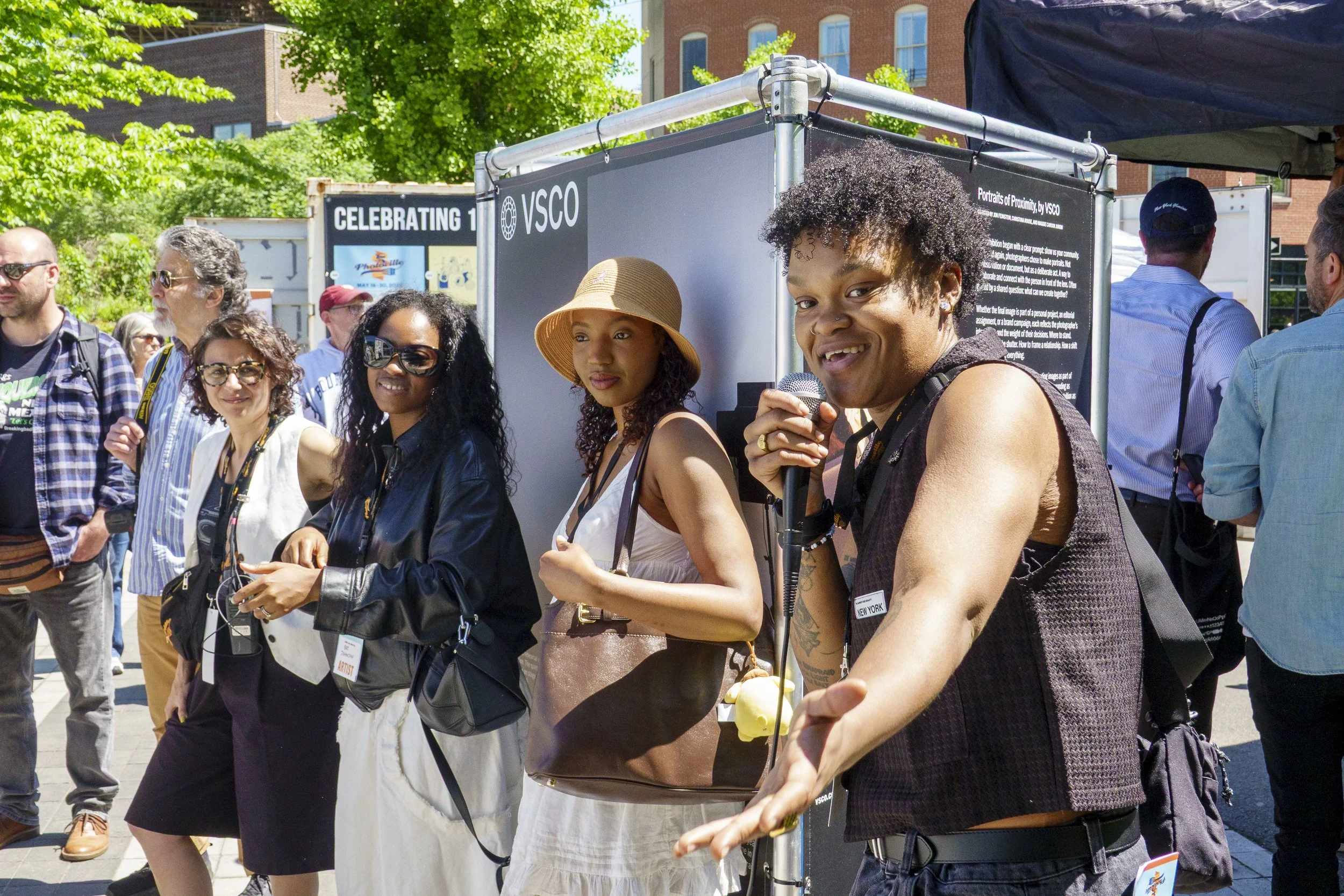 Zenobia Philippe speaks during Photoville tour