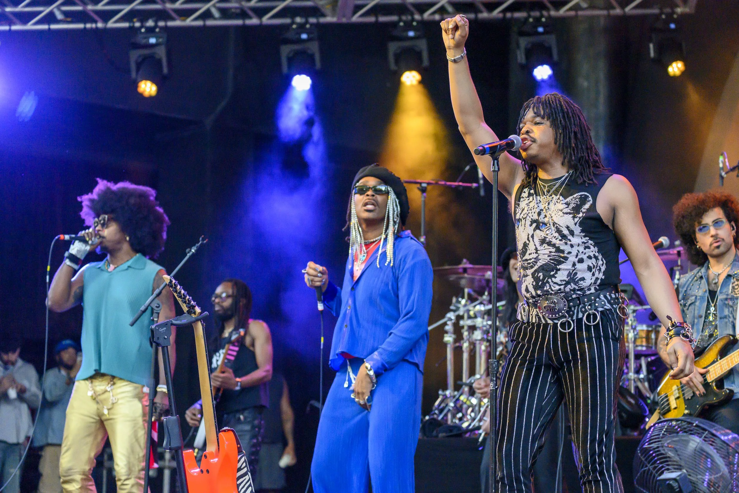 Leon Knight with Trinidad James and Fyre. at BRIC Celebrate Brooklyn!