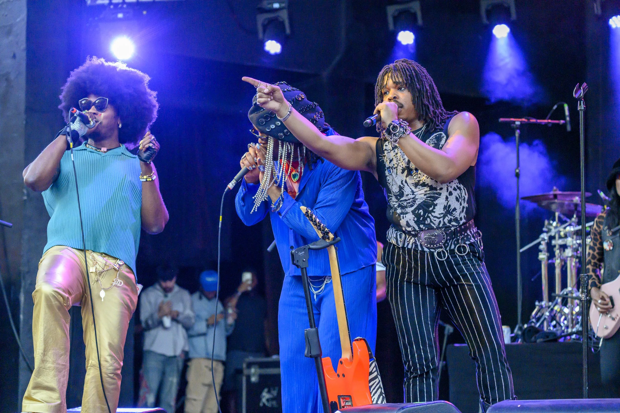 Leon Knight with Trinidad James and Fyre. at BRIC Celebrate Brooklyn!