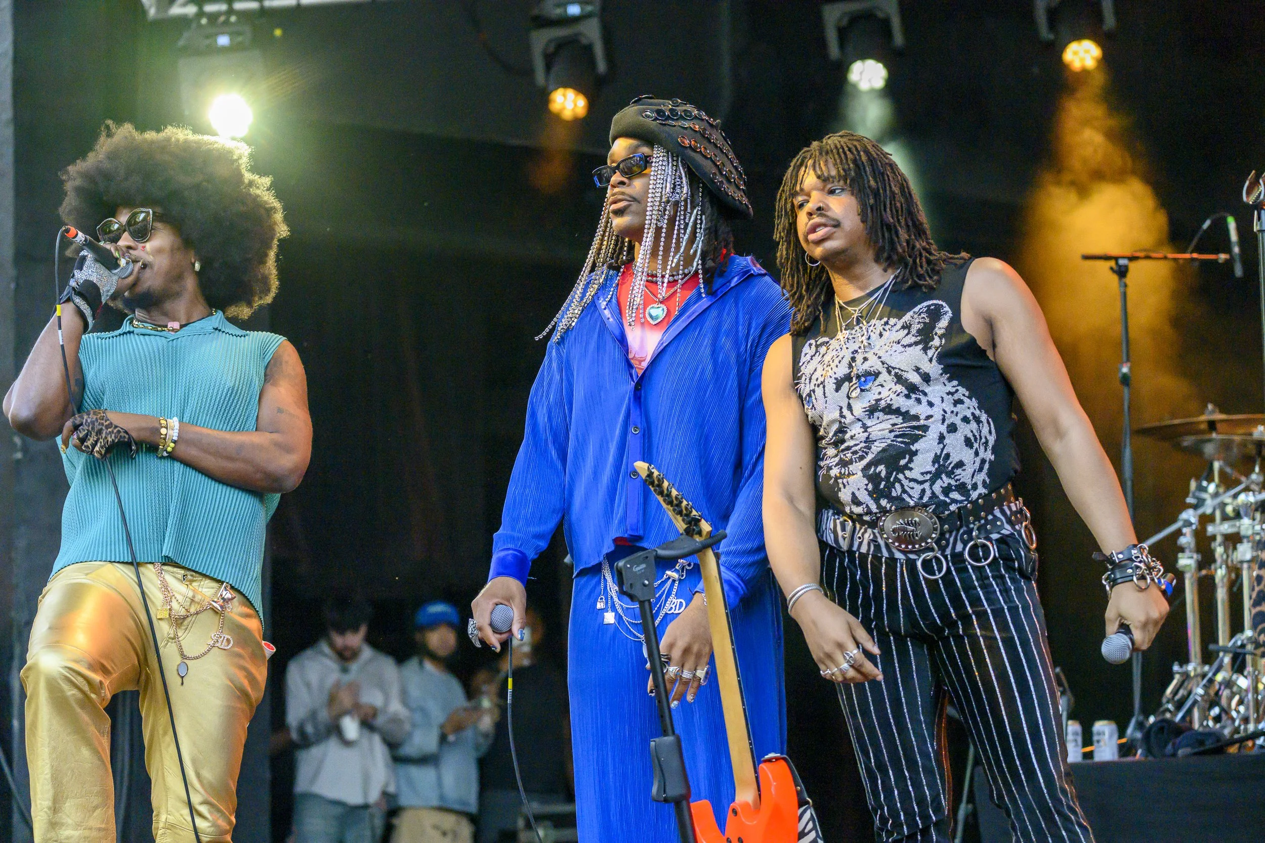 Leon Knight with Trinidad James and Fyre. at BRIC Celebrate Brooklyn!