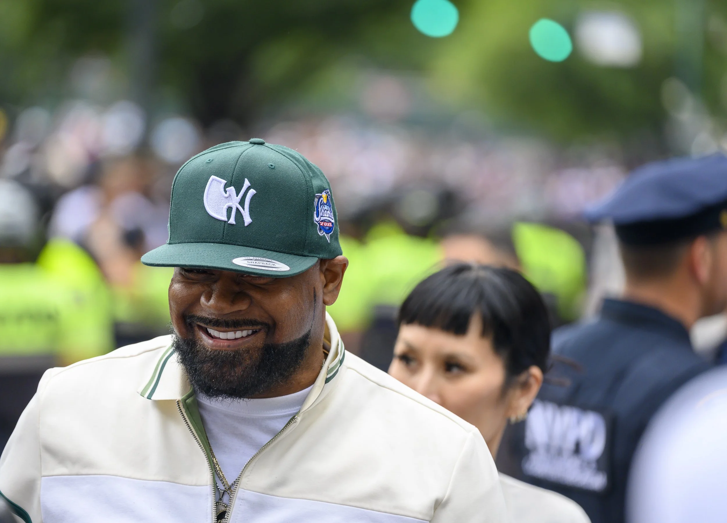 Wu-Tang Clan's Ghostface Killah arriving for the New York Knicks Championship Parade