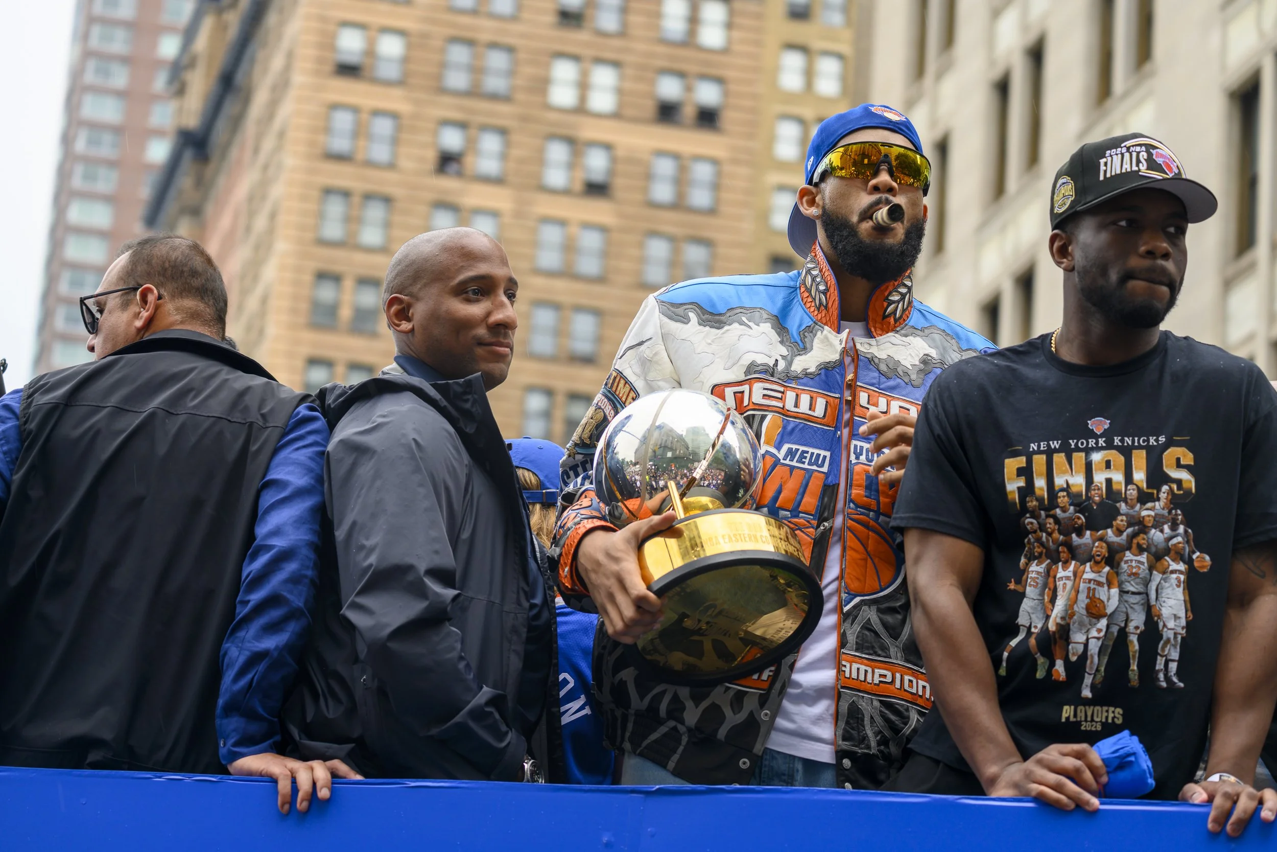 Karl-Anthony Towns at the New York Knicks Championship Parade