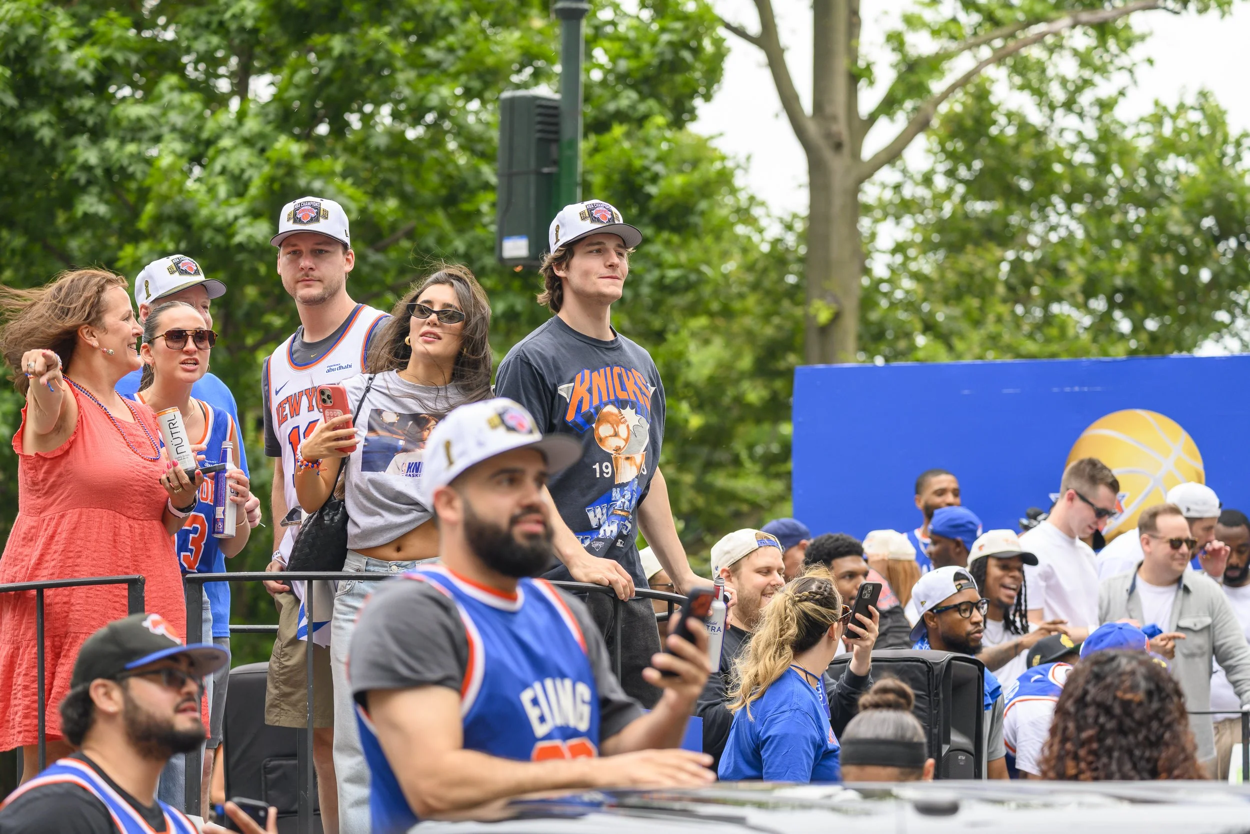 Tyler Kolek at the New York Knicks Championship Parade