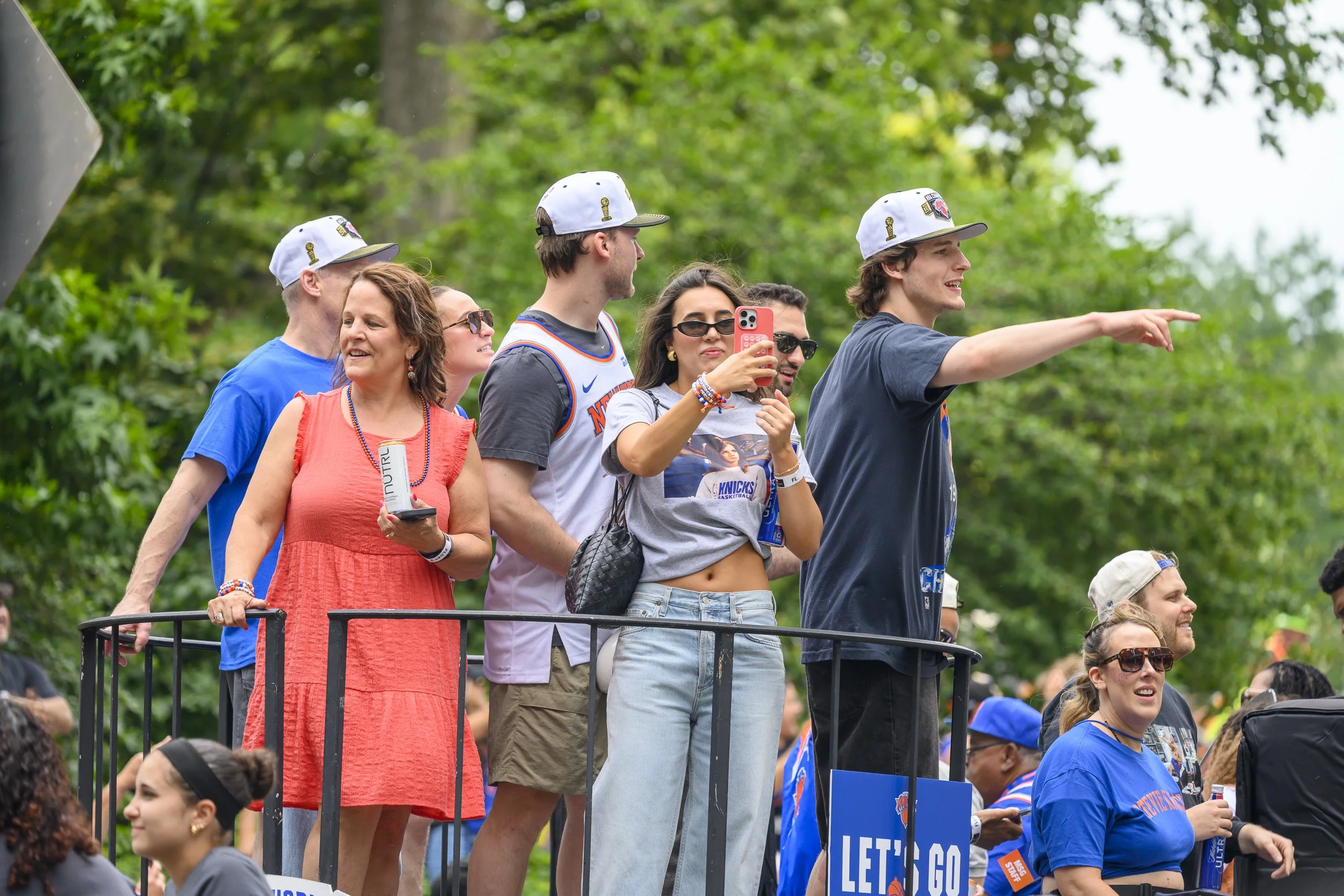 Tyler Kolek at the New York Knicks Championship Parade