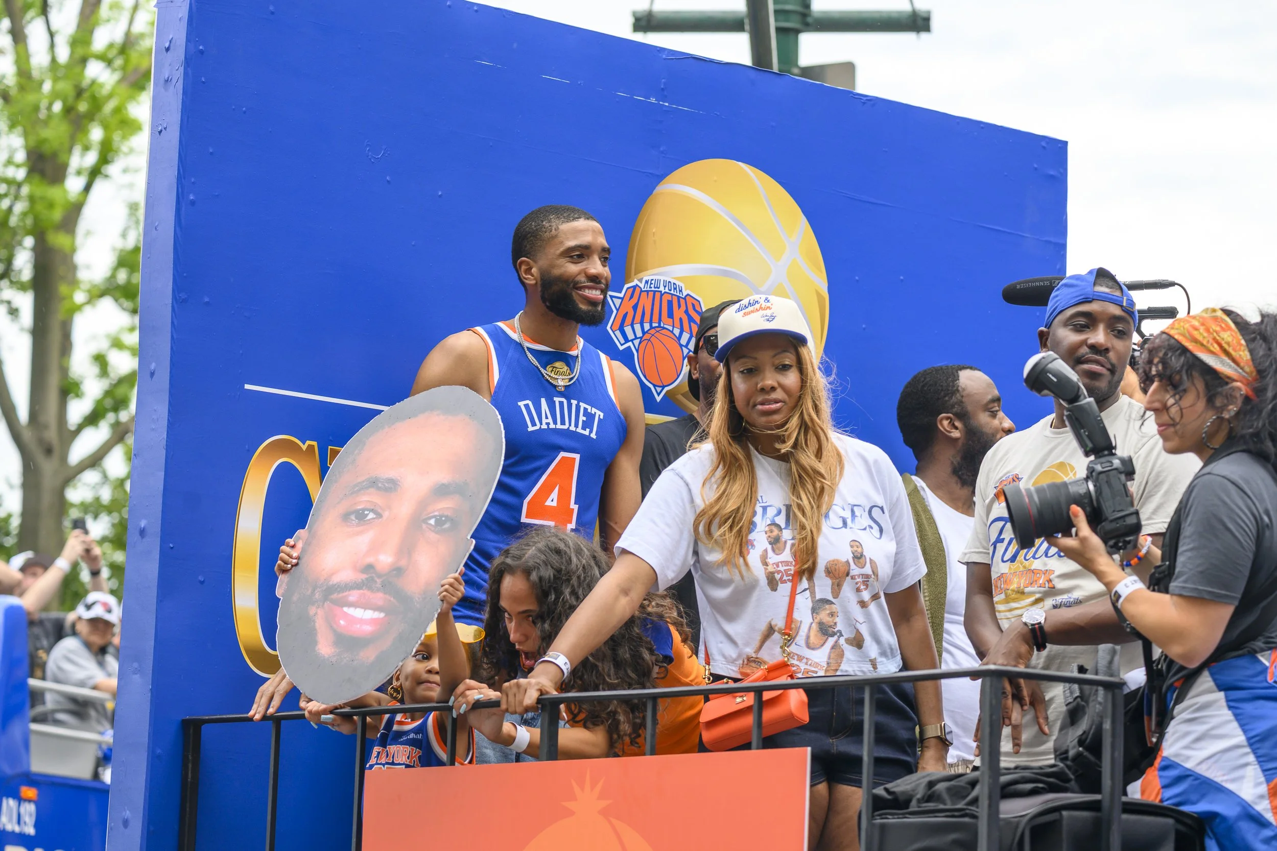 Mikal Bridges at the New York Knicks Championship Parade