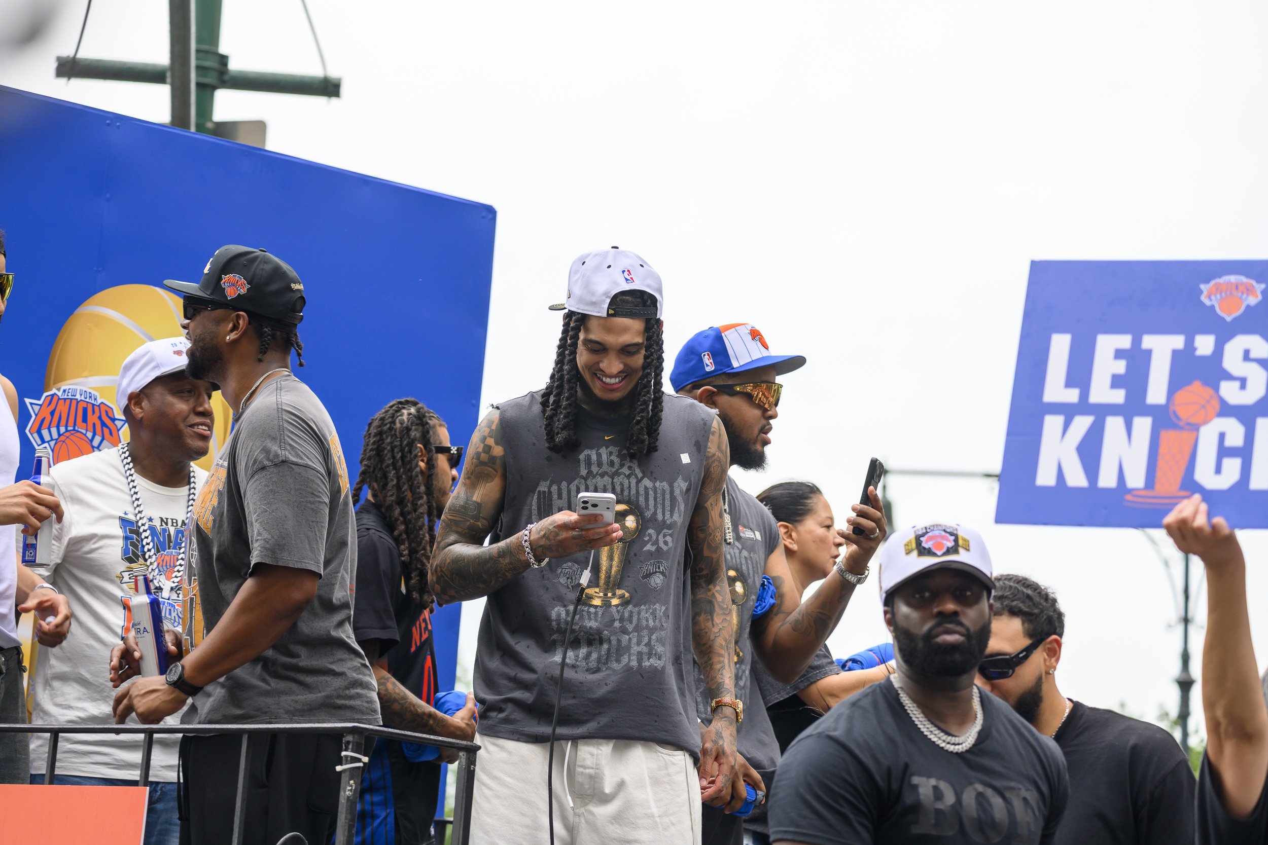 Jordan Clarkson at the New York Knicks Championship Parade