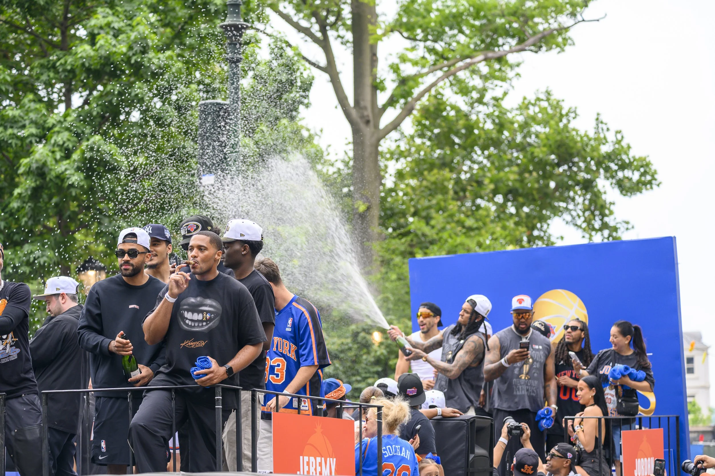 Jordan Clarkson at the New York Knicks Championship Parade