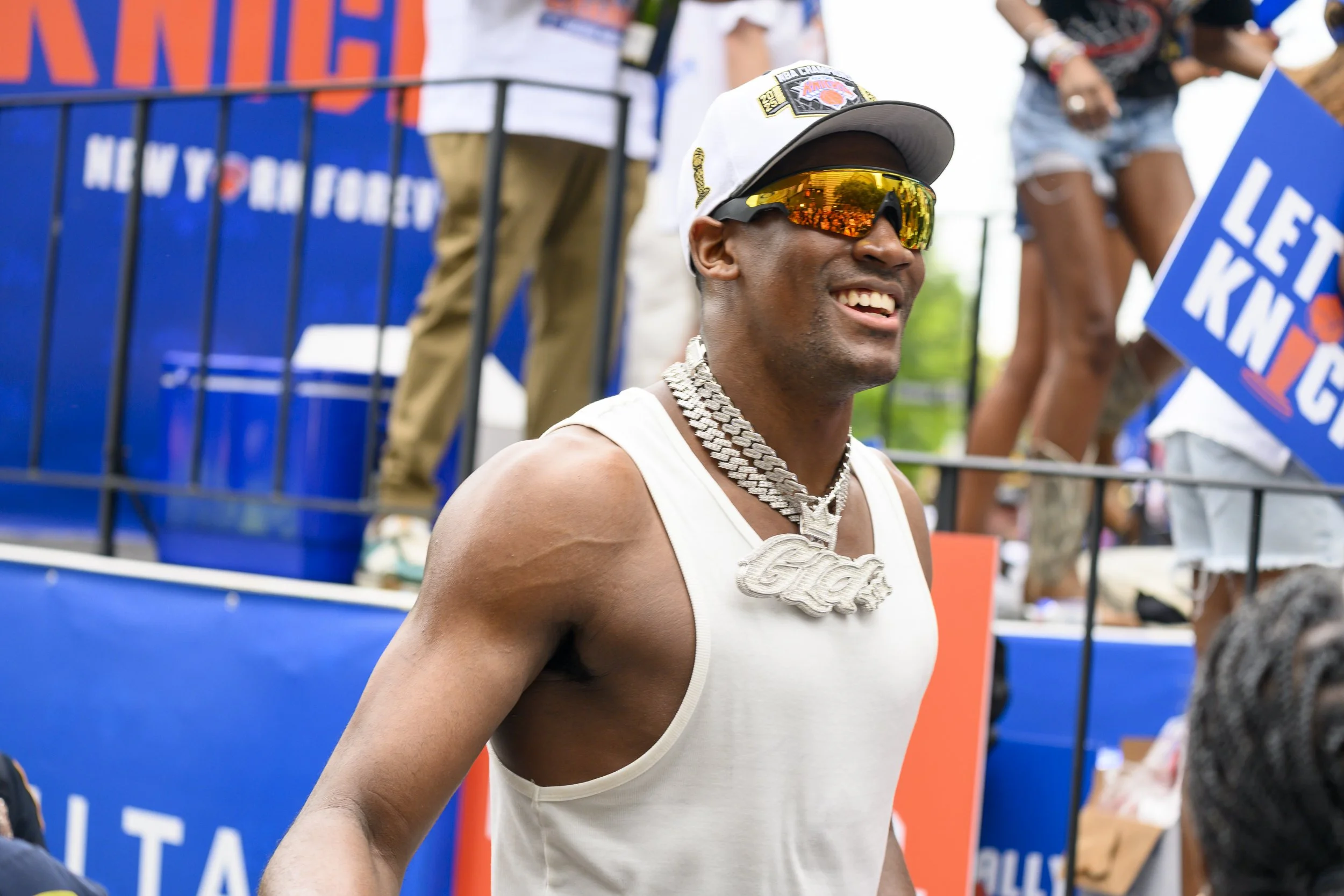 Trey Jemison at the New York Knicks Championship Parade