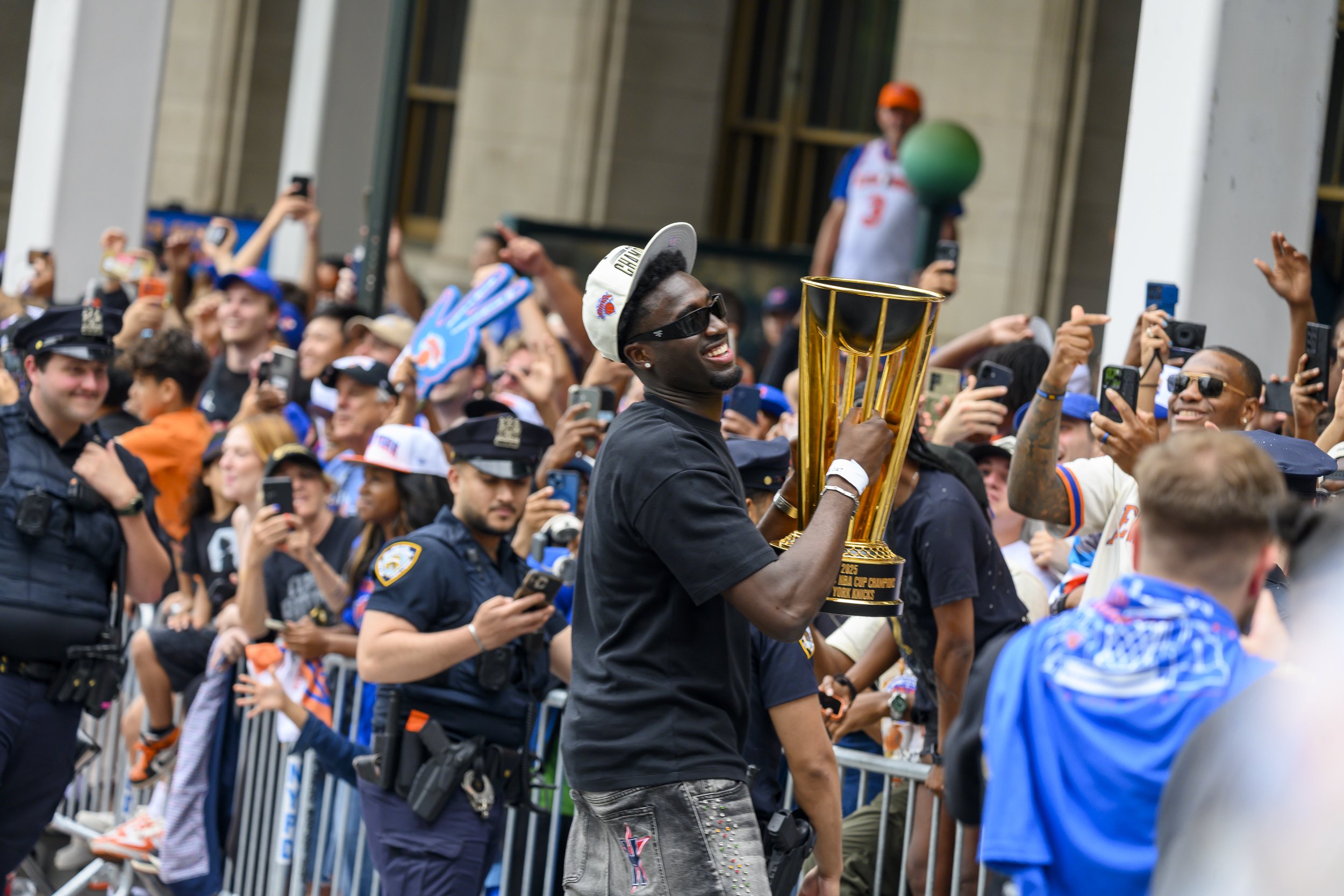 Mohamed Diawara at the New York Knicks Championship Parade