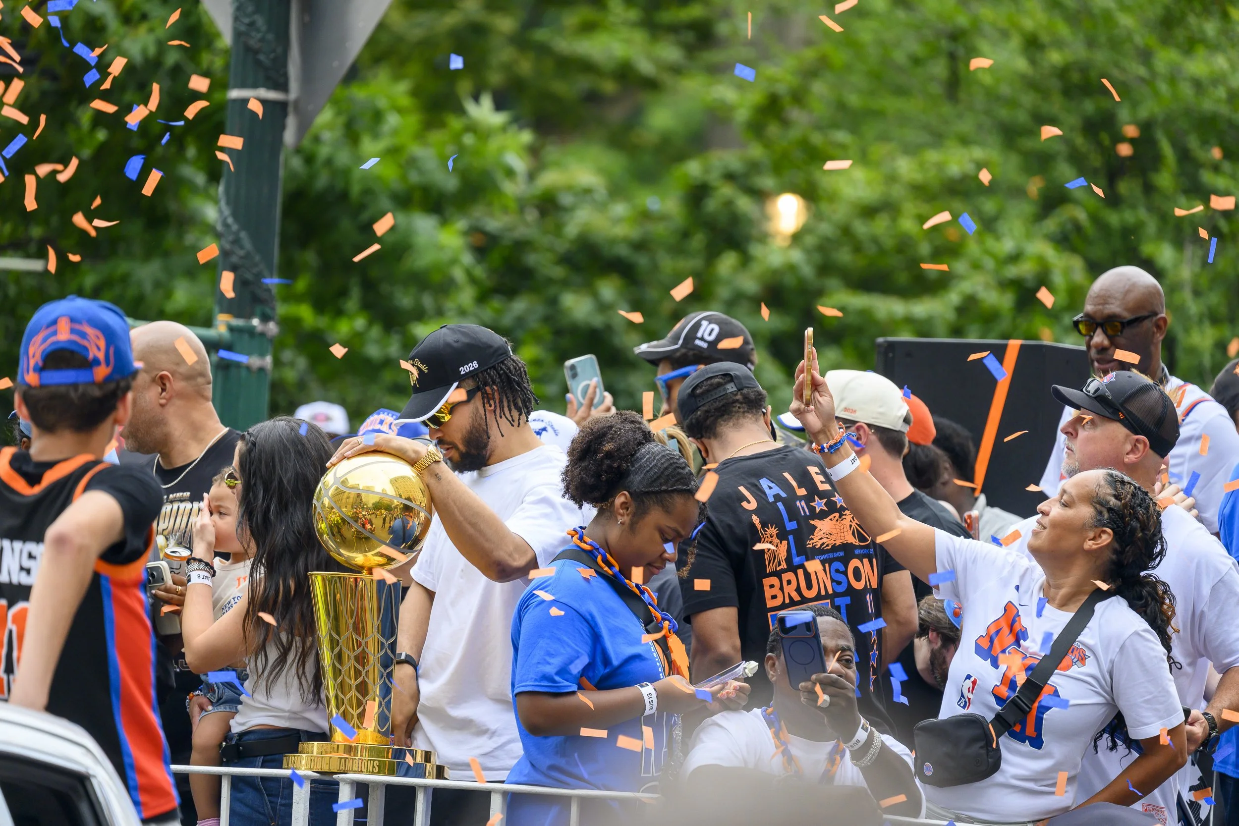 Jalen Brunson at the New York Knicks Championship Parade