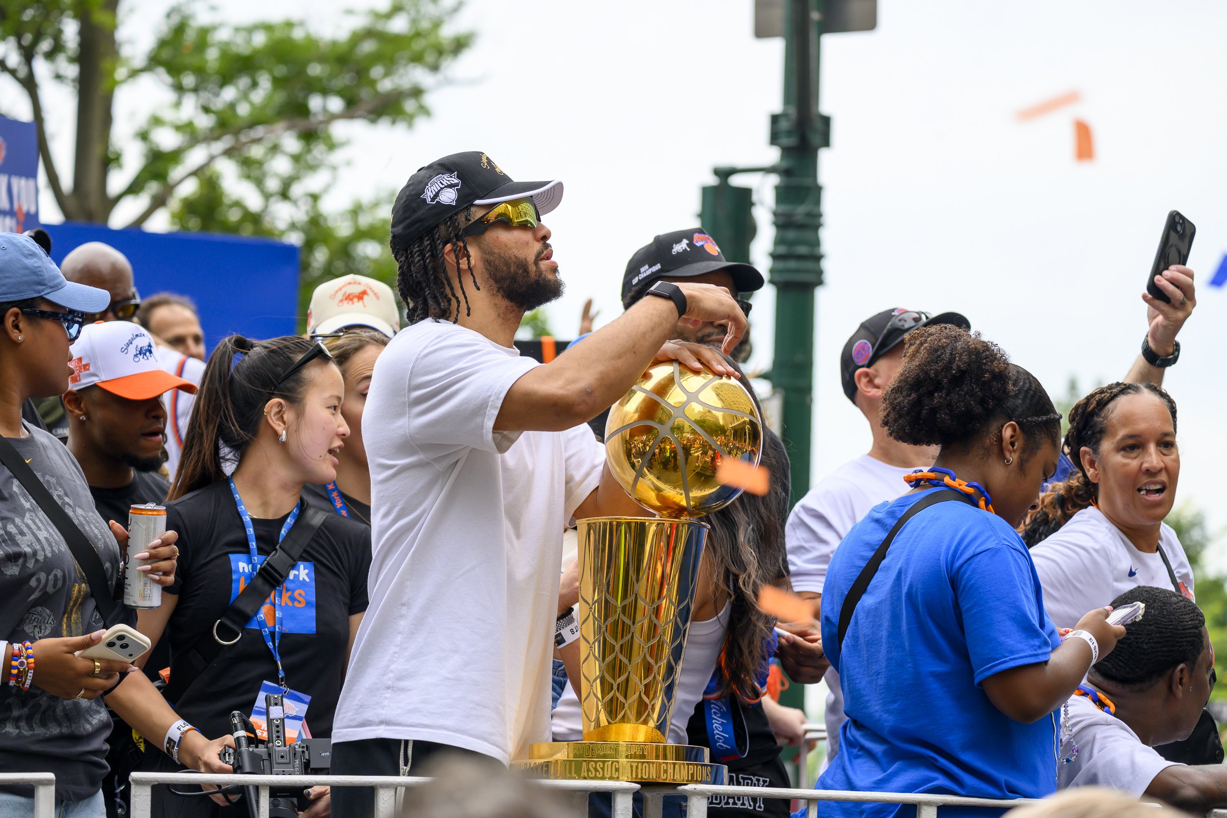 Jalen Brunson at the New York Knicks Championship Parade