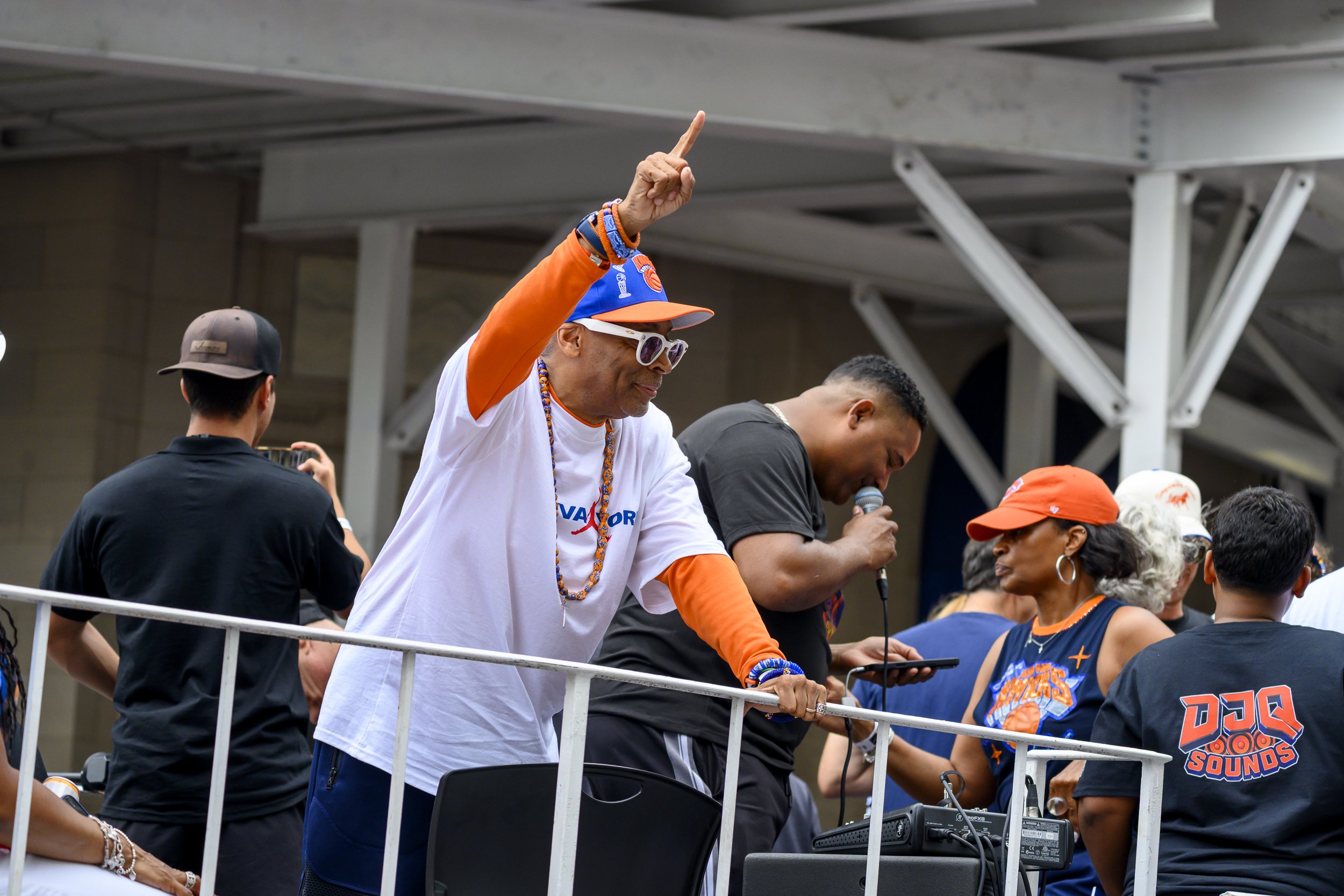 Spike Lee at the New York Knicks Championship Parade
