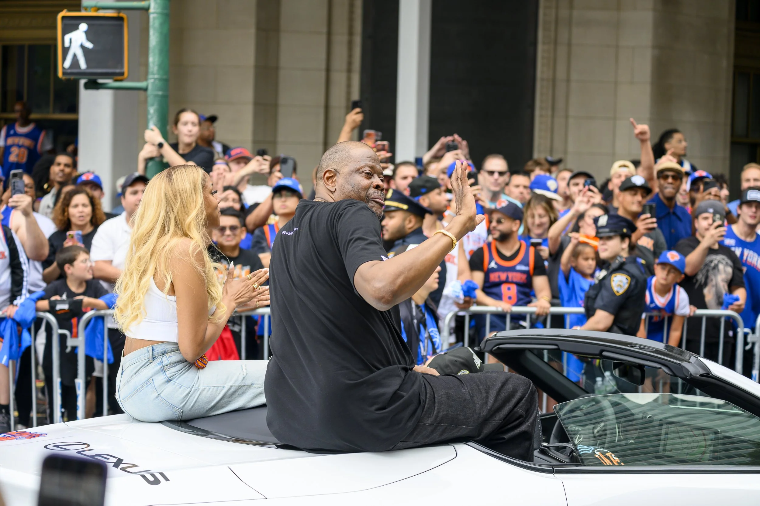 Patrick Ewing at the New York Championship Parade