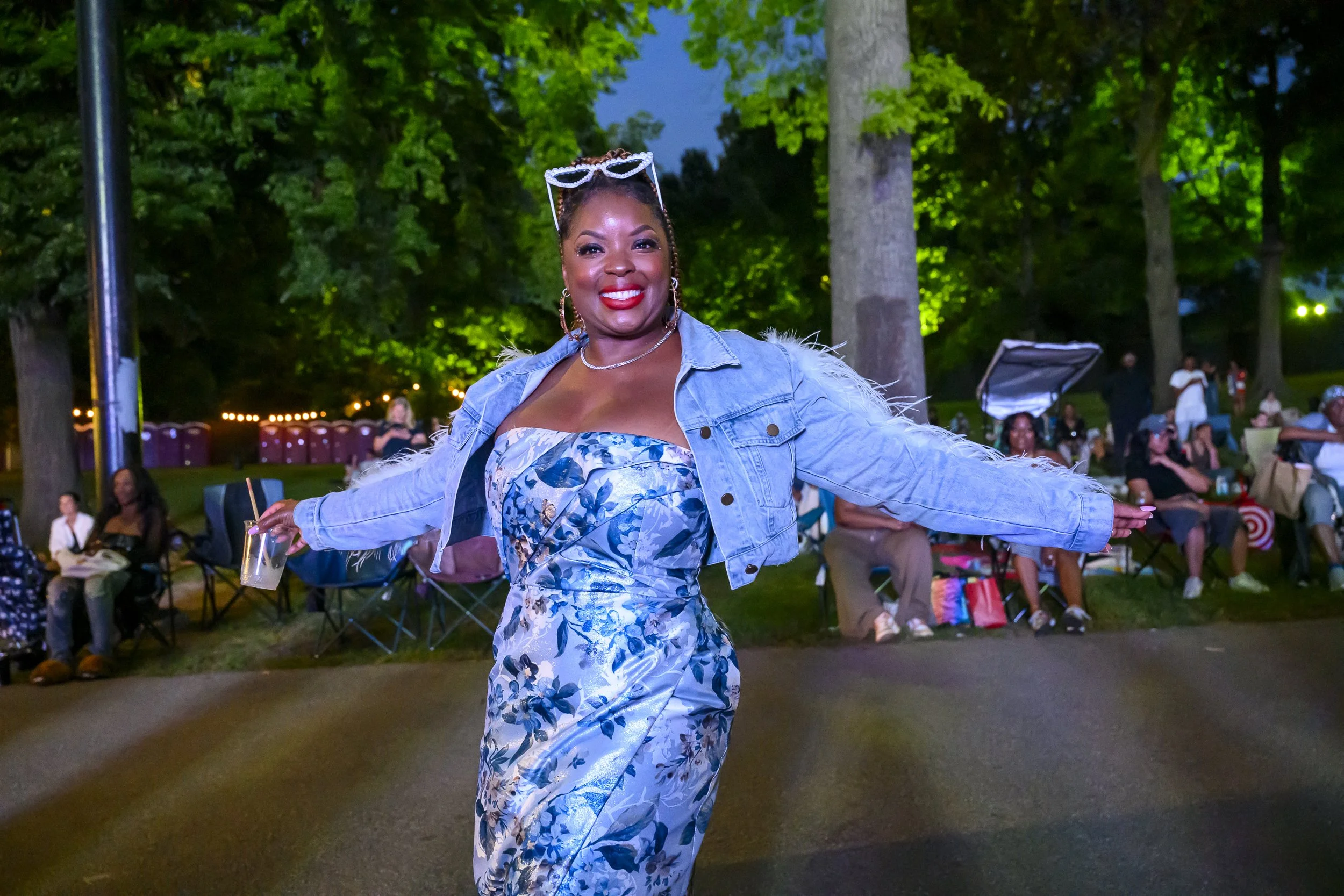 Lady Wray enjoys Patti LaBelle in the audience at BRIC Celebrate Brooklyn!