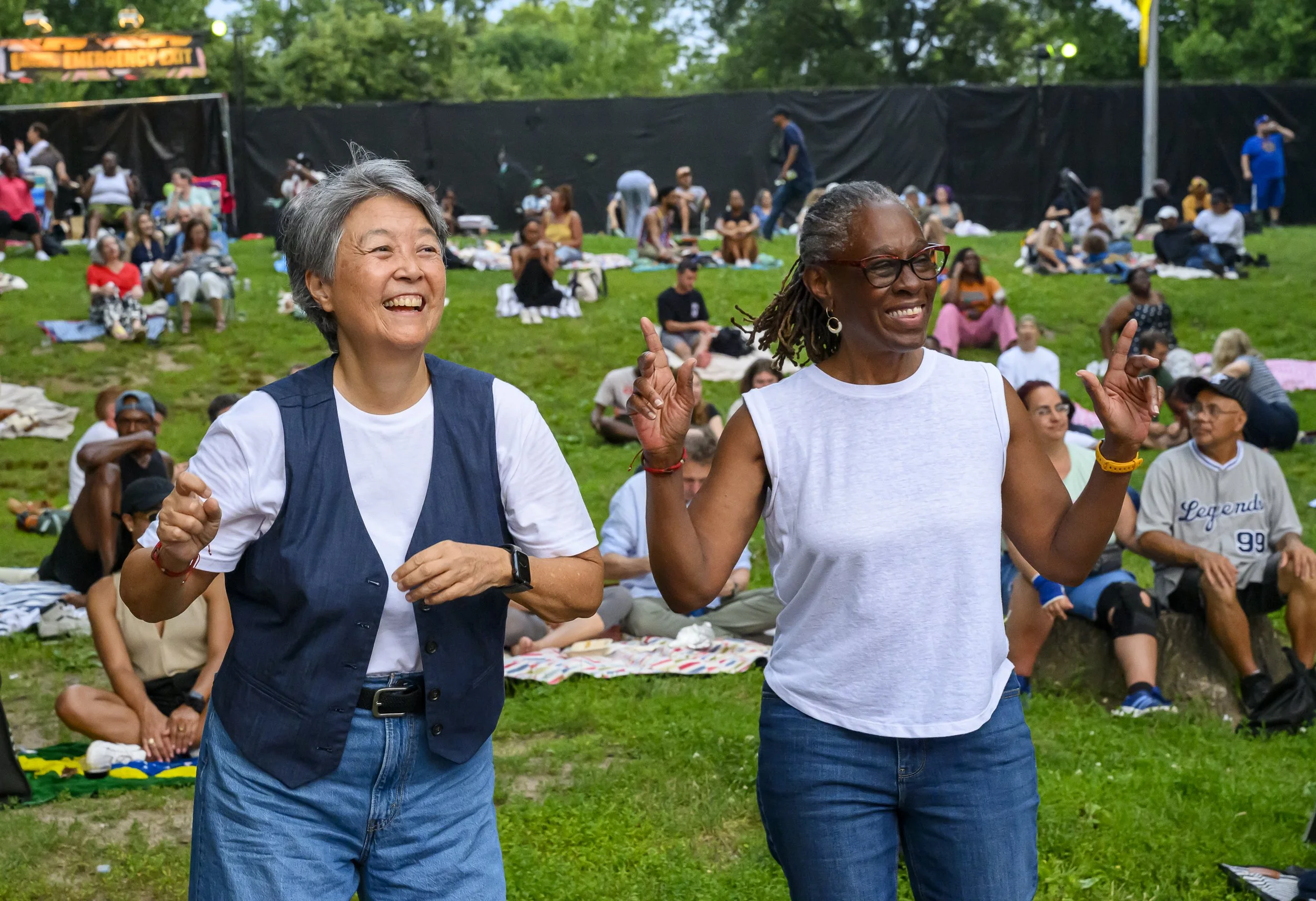 Audience members dance at BRIC Celebrate Brooklyn!