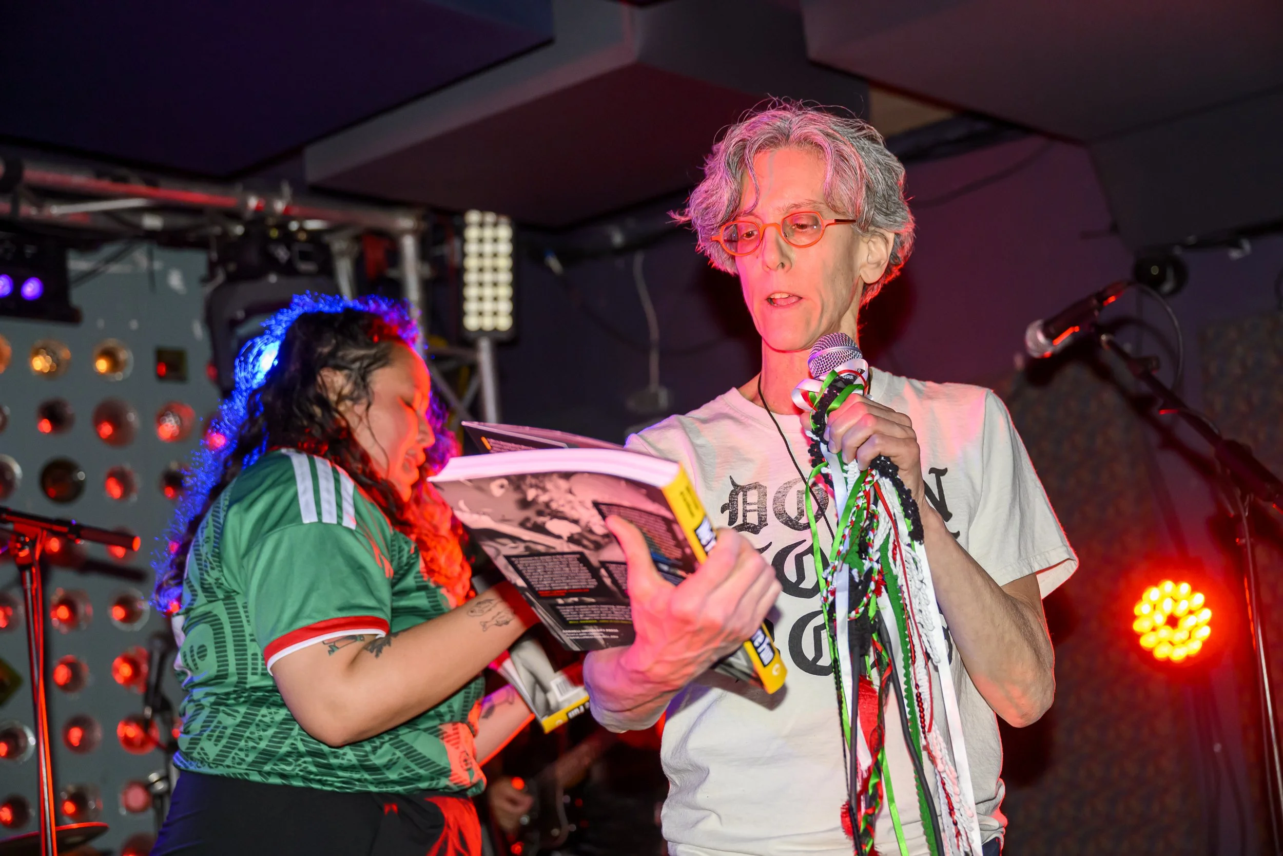 Judith A. Peraino discusses her book, "We’re Having Much More Fun" with the audience during Downtown Boys' set
