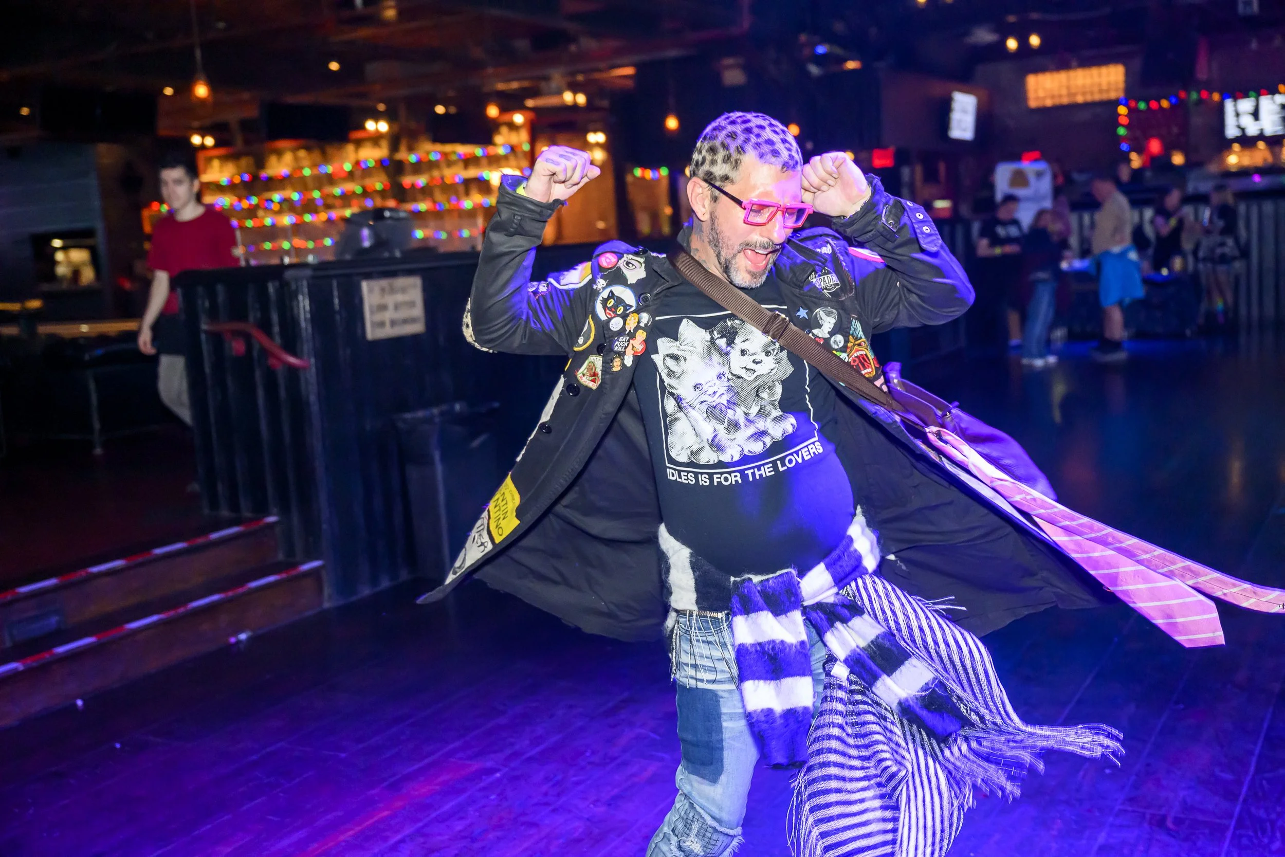 Krys Fox dances during DJ Tasmin