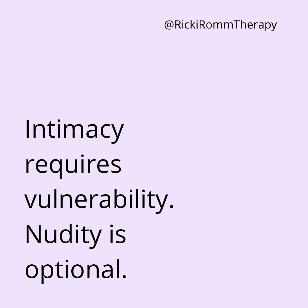 Sex certainly can foster intimacy but it&rsquo;s vulnerability, not nudity that creates it. Here are a few other ways to build intimacy in your relationship: 
-Stepping out of your comfort zones to try a new activity or experience together 
-Openly s