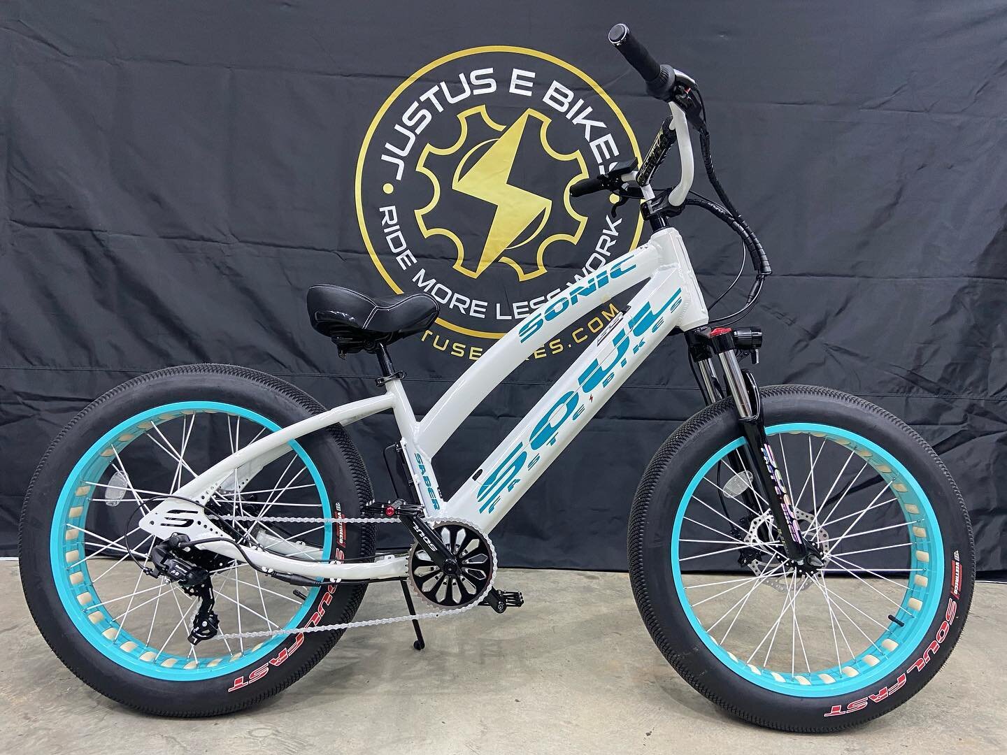 Pearl white and teal