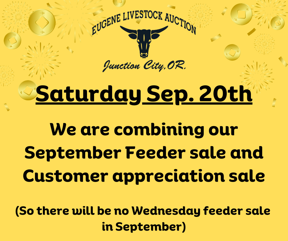 September feeder sale and customer appreciation!