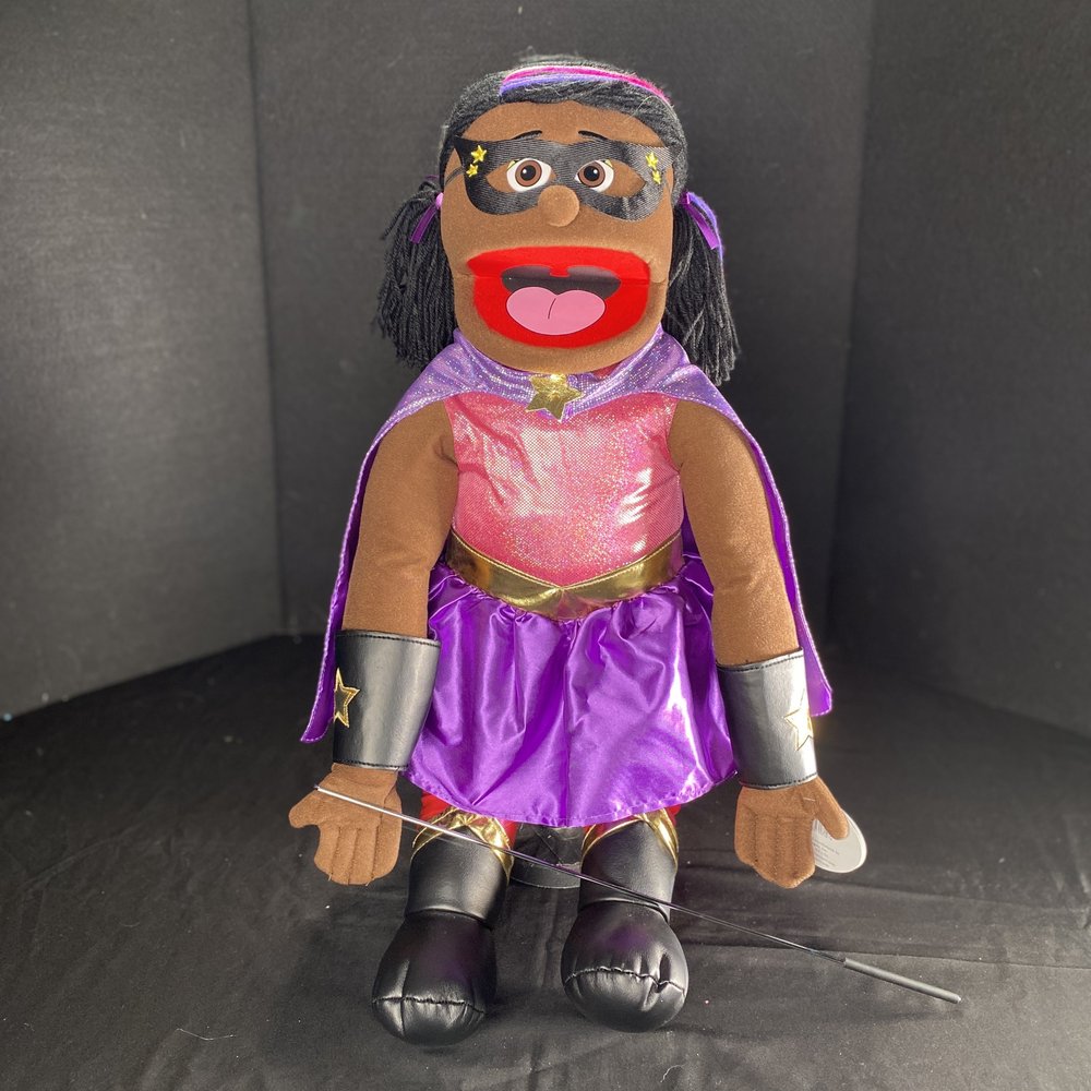 The Puppet Company Marionnette Superhéros (tenue violette