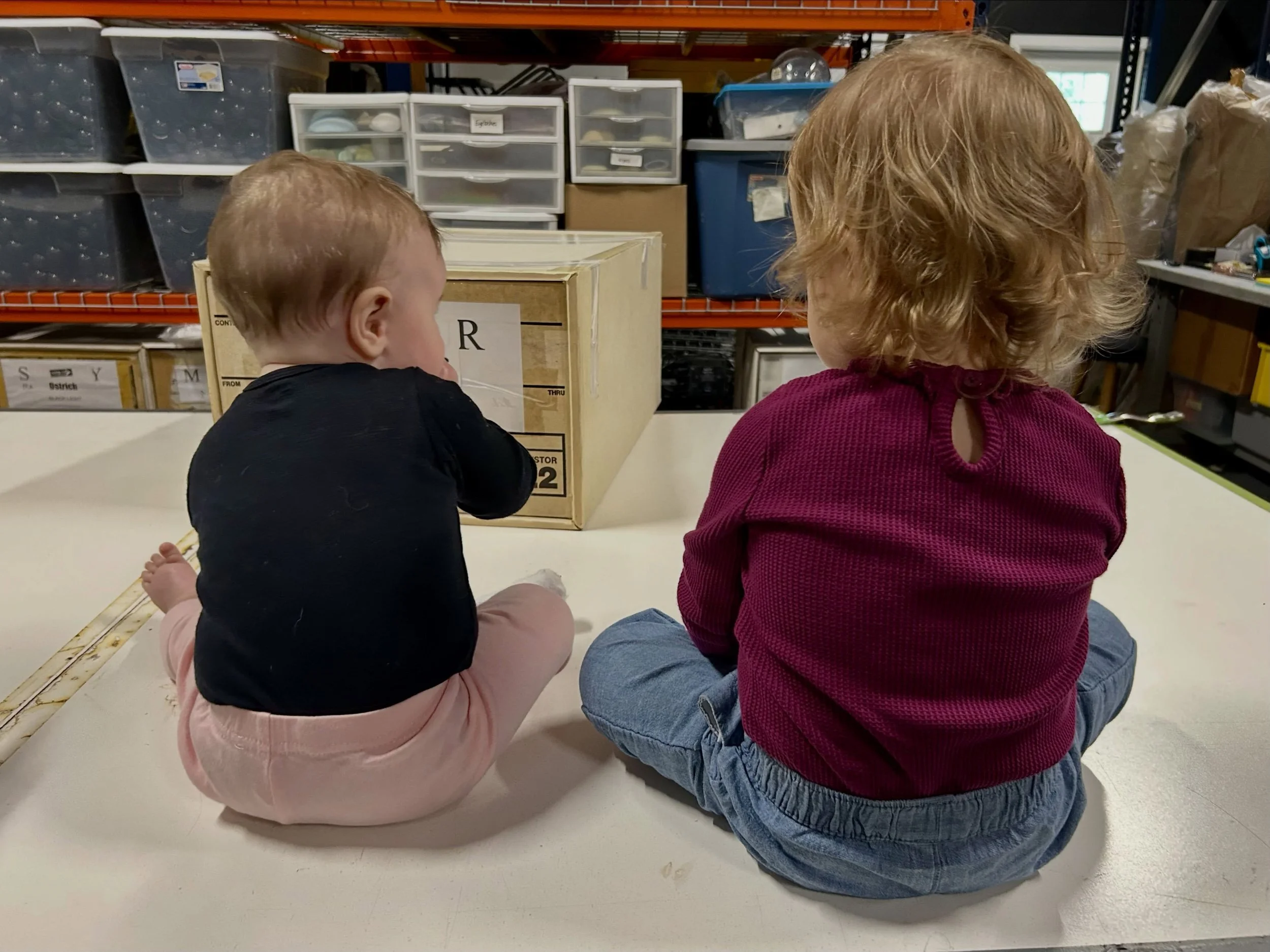The tiniest (and cutest) bosses at One Way Squared! 🥰

They&rsquo;re paid exclusively in snacks, milk, and cuddles&mdash;and somehow still manage to keep the whole team under supervision. It&rsquo;s honestly a miracle anything gets done around here!