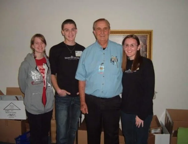 A few weeks ago, we shared a picture of Kristofer, Amanda, and Kristyn with Mark Bradford at a One Way Street festival.

Here&rsquo;s another picture of us with Dale VonSeggen at that same conference.

Little did we know what God had in store! We&rsq
