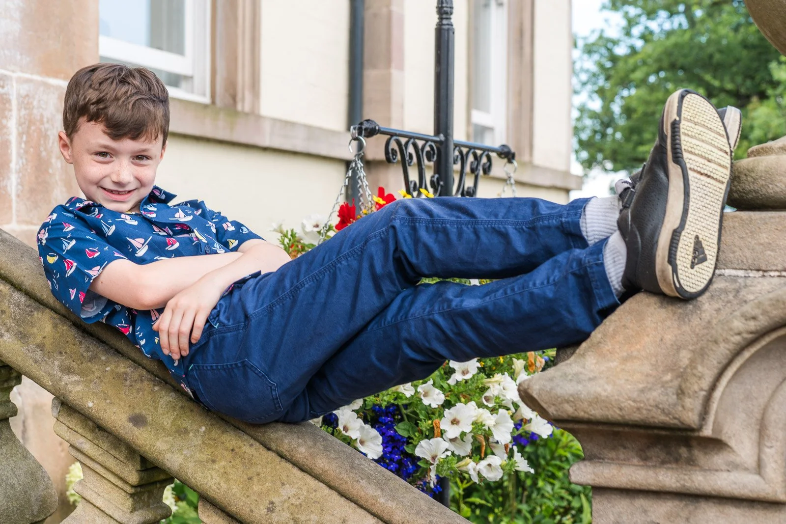 Boy at at photoshoot Cameron House Hotel, Loch Lomond