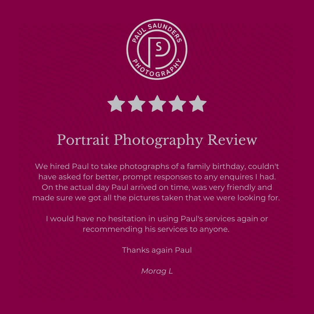 I really appreciate all the reviews, feedback and referrals from customers. Here's a review from a family photography session in the Trossachs.