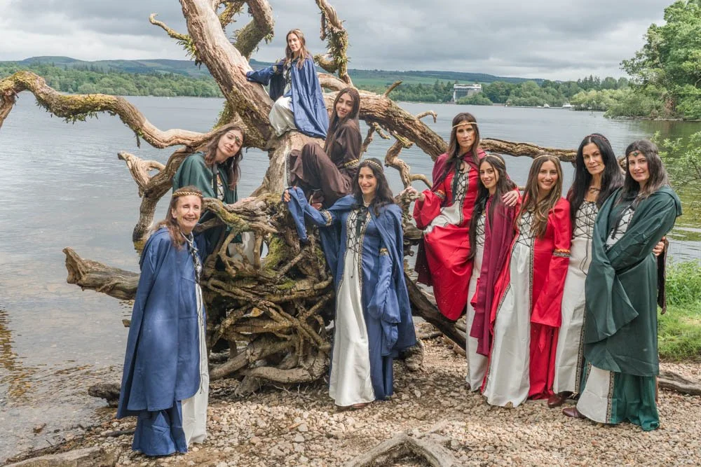 Ten women celebrating a milestone birthday beside Loch Lomond