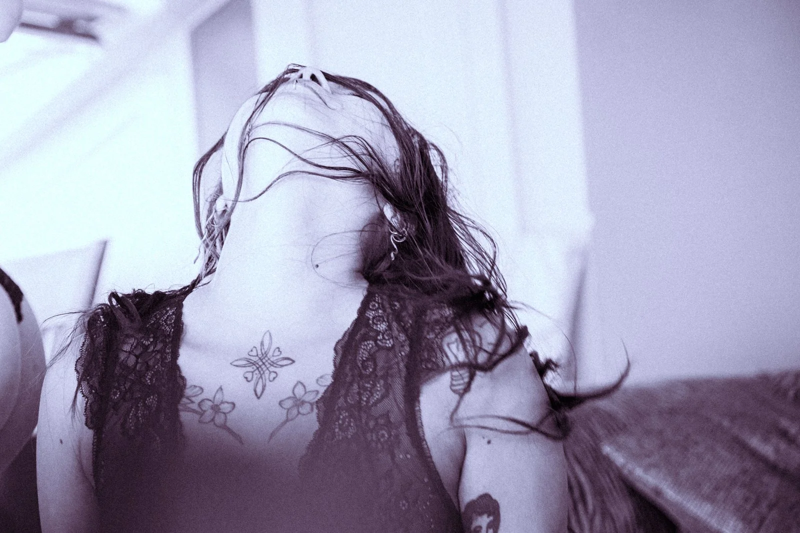 Erotic sacred photography — woman dancing in her wild sensual freedom, exploring tantric intimacy, and body confidence, captured by Aoise.