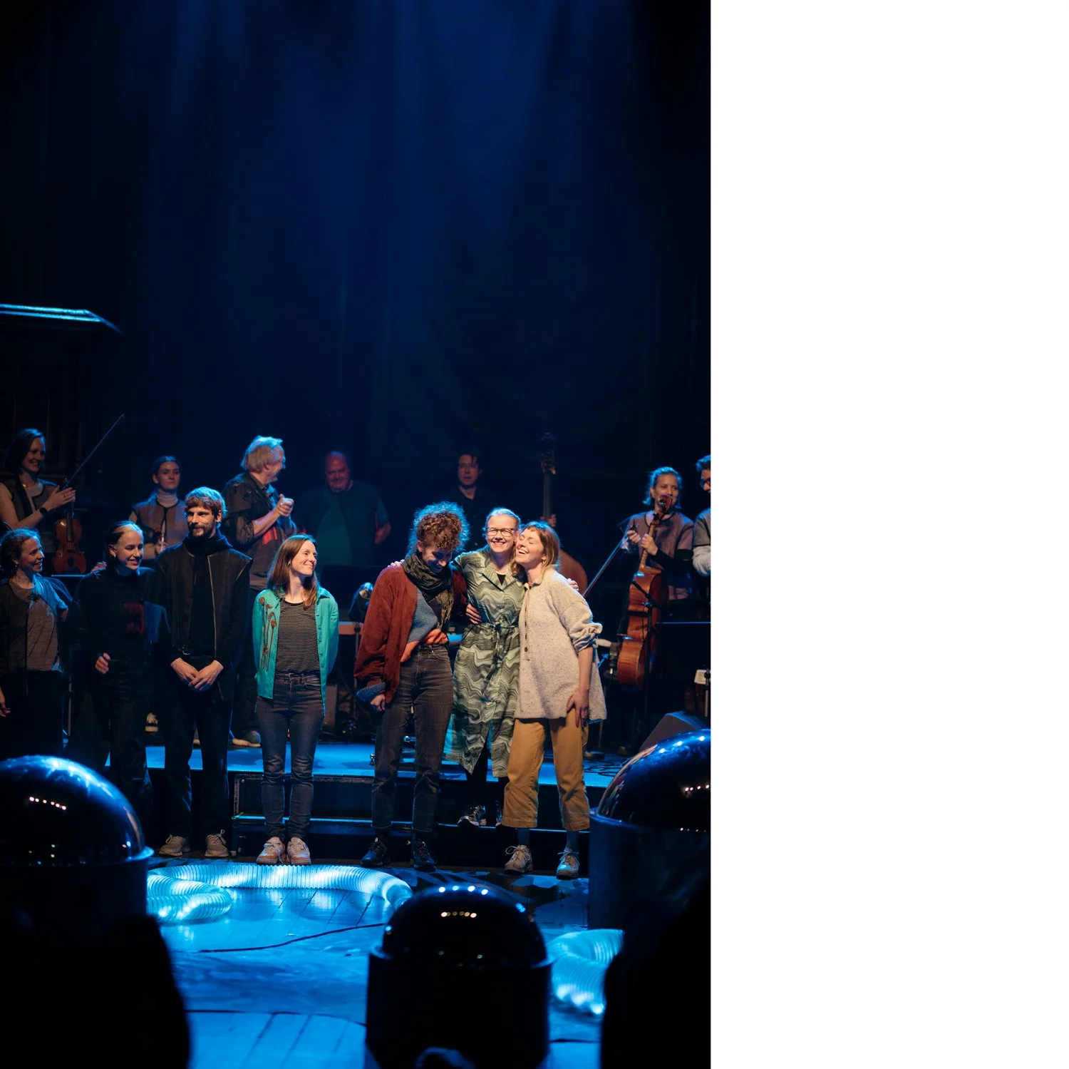 Night Lives by Kristine Tjøgersen with Ellen Jerstad, Hanna Bjørgaas, Evelina Dembacke & Cikada Ensemble) / Ultima Festival, Jakob Kirke, 2023 (ILLUSTRATION, DESIGN, VISUALS FOR PERFORMANCE)