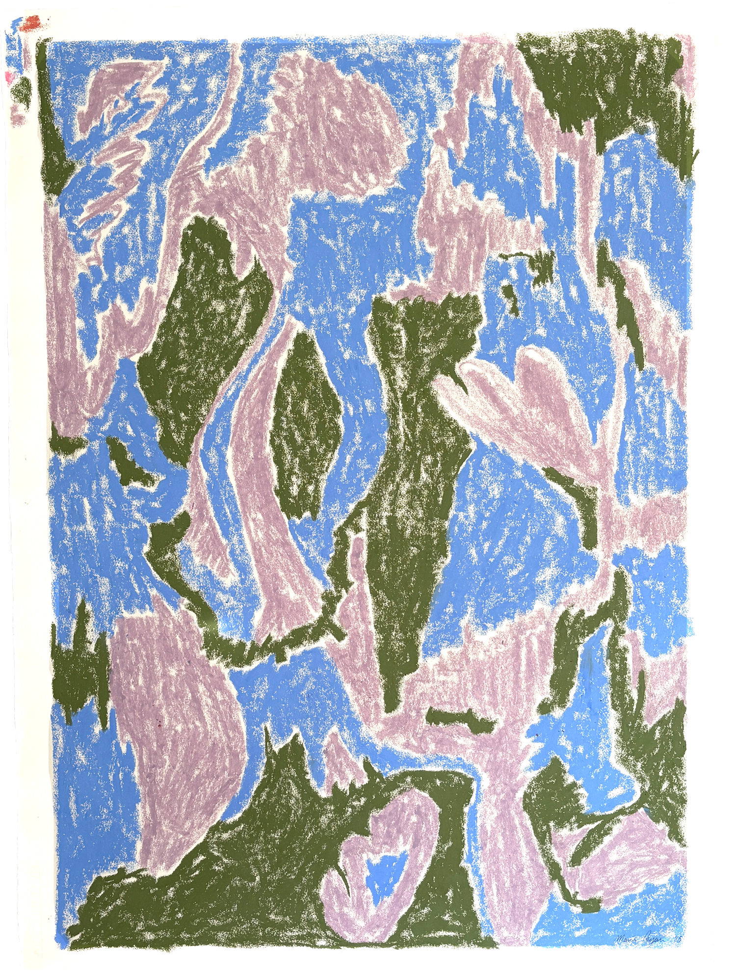 Oil pastel on paper, 70 x 100cm, 2025 (DRAWING)