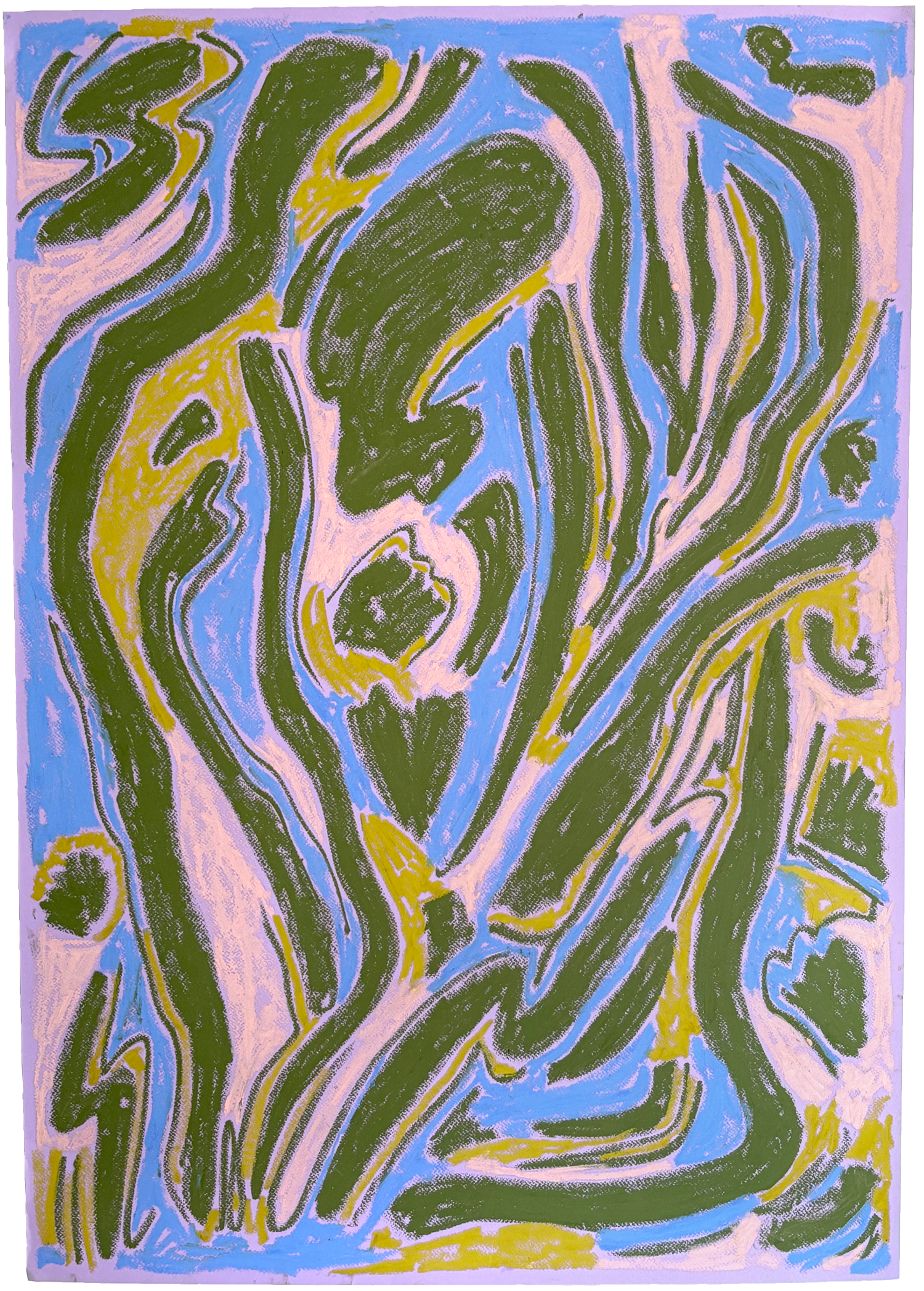 Oil pastel on paper, 70 x 100cm, 2025 (DRAWING)
