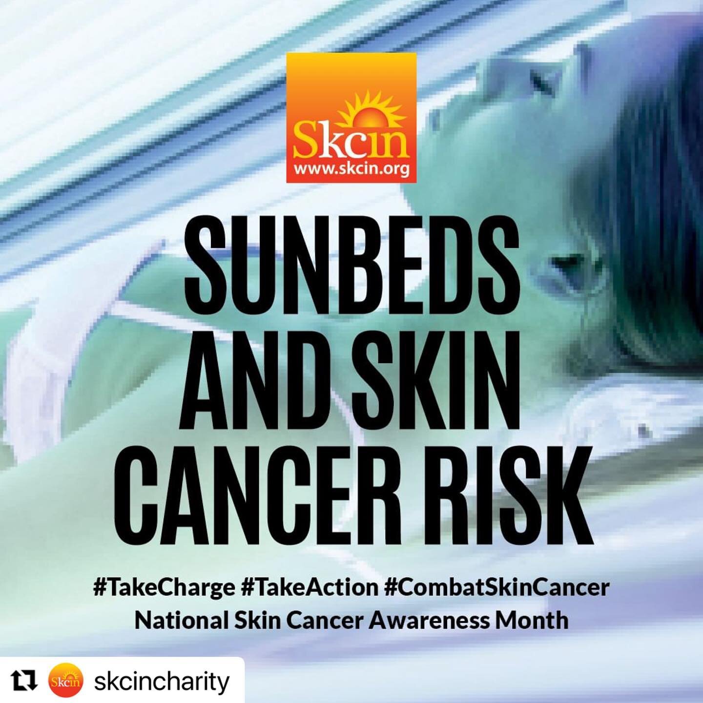 ・・・
SUNBEDS ARE CLASSIFIED AS A GROUP 1 CARCINOGEN - THEY CAUSE SKIN CANCER!

Even one sunbed session can more than double your risk of developing non-melanoma skin cancer - even more importantly is the increased risk of melanoma, the most serious fo
