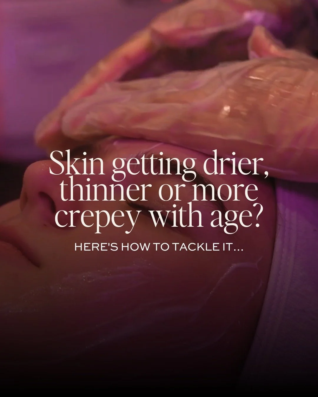 Noticing your skin changing in ways it never used to, drier, thinner, maybe a little more crepey no matter how much moisturiser you use?

This is one of the most common concerns we hear in clinic, especially in your 40s and 50s, and it&rsquo;s all do