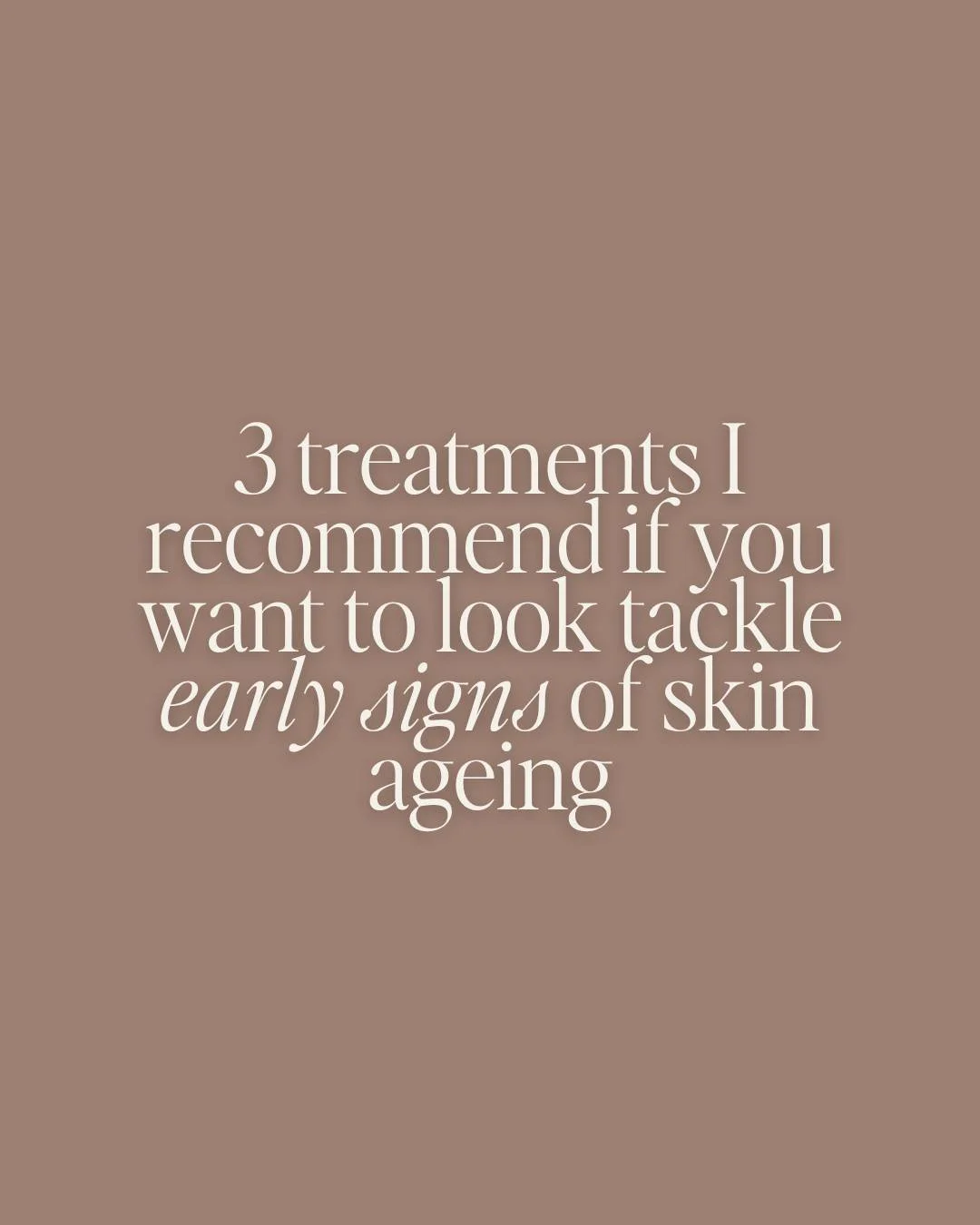 If you&rsquo;ve started noticing those first subtle signs of ageing - a hint of dullness, slight creasing under the eyes, or skin that doesn&rsquo;t feel as firm as it once did - this is actually the best time to act.

Early changes respond beautiful