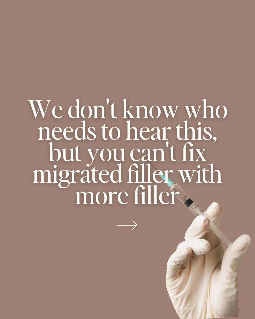 We see this far more often than people realise - patients who&rsquo;ve been told that the solution to the filler they&rsquo;re unhappy with is simply to add more.

But when something doesn&rsquo;t look or feel right, layering over it is rarely the an