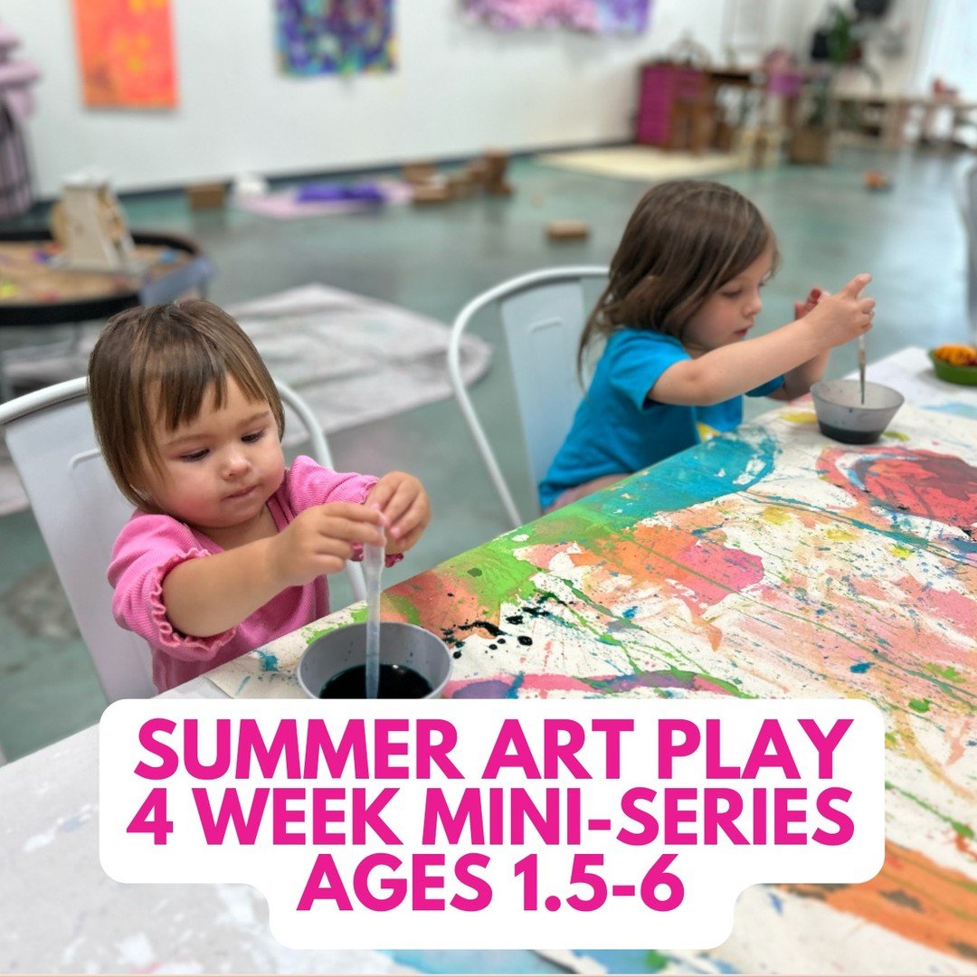 Oh summer.. so fun and free but so SO hot 🥵 I'm always searching for indoor activities to do with my kids in the later parts of the day when being outside is unbearable. 

Welll now we have art play to add to the calendar! Each week we'll get togeth