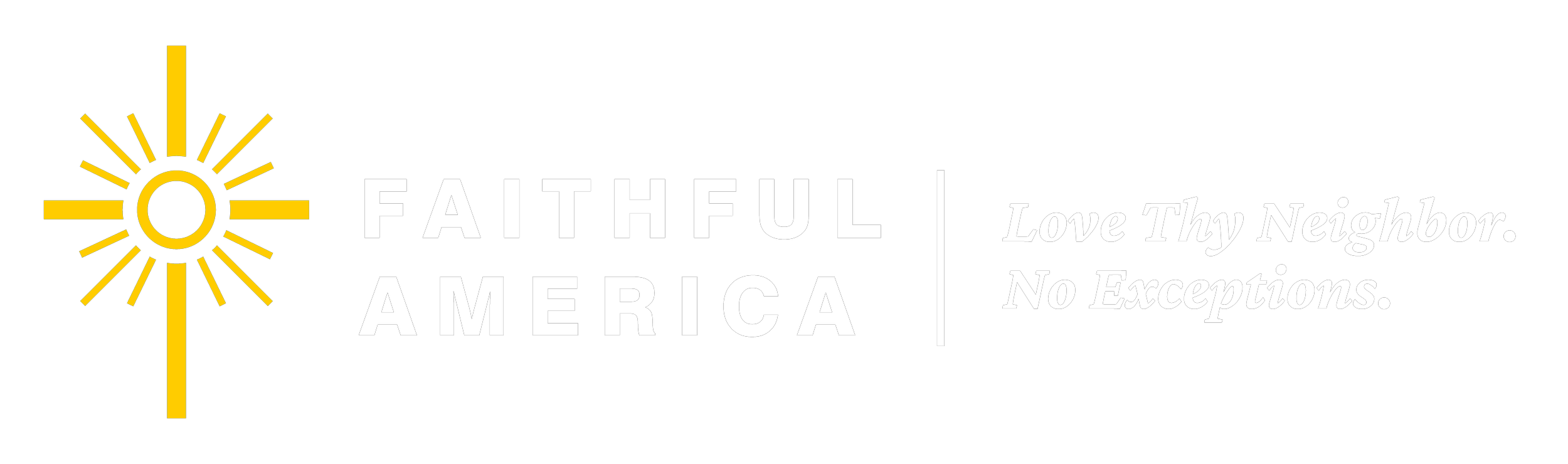 Faithful America Logo | Love Thy Neighbor. No Exceptions.